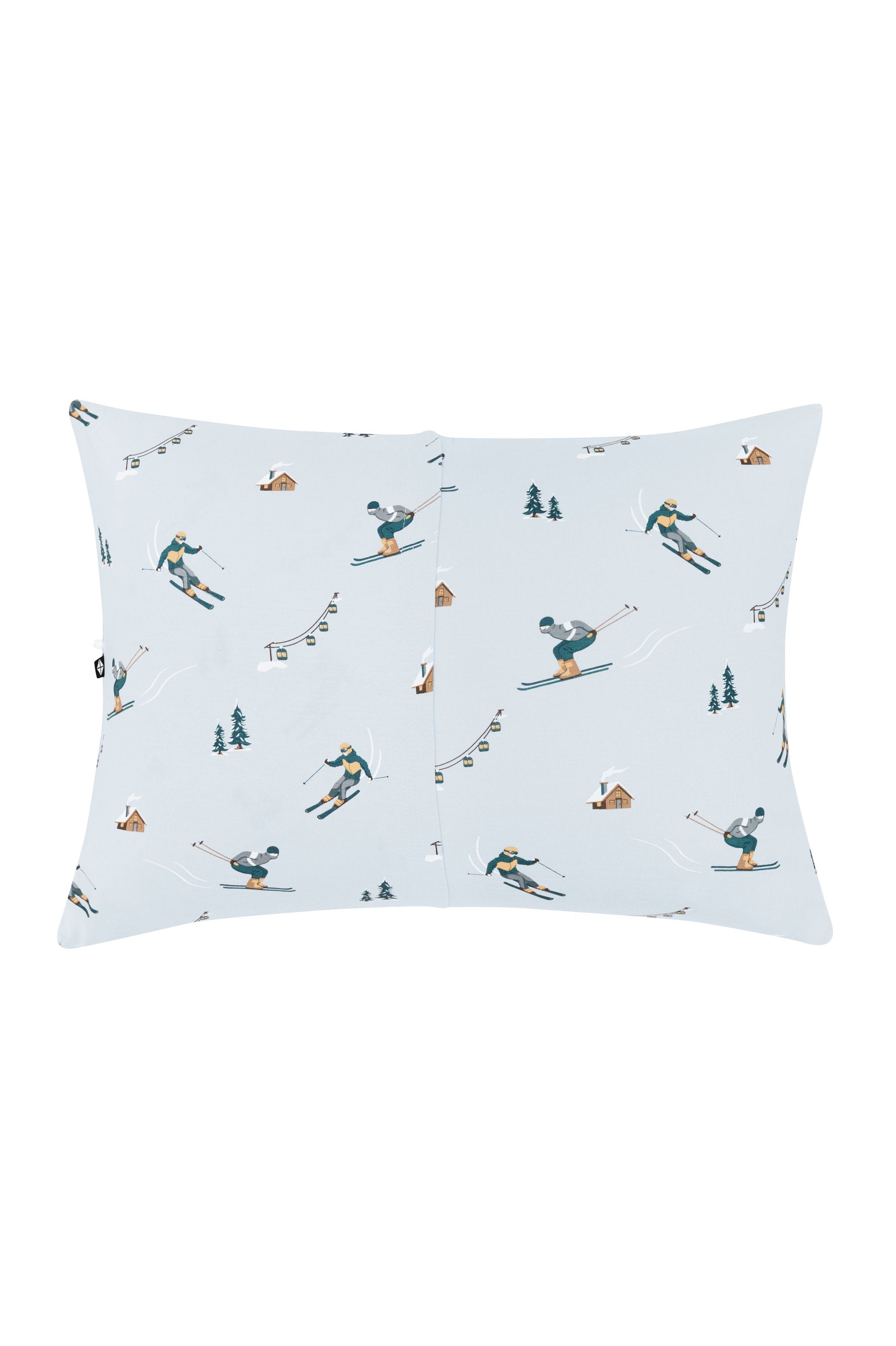 The back of the Toddler Pillowcase in Ski showing the envelope closure