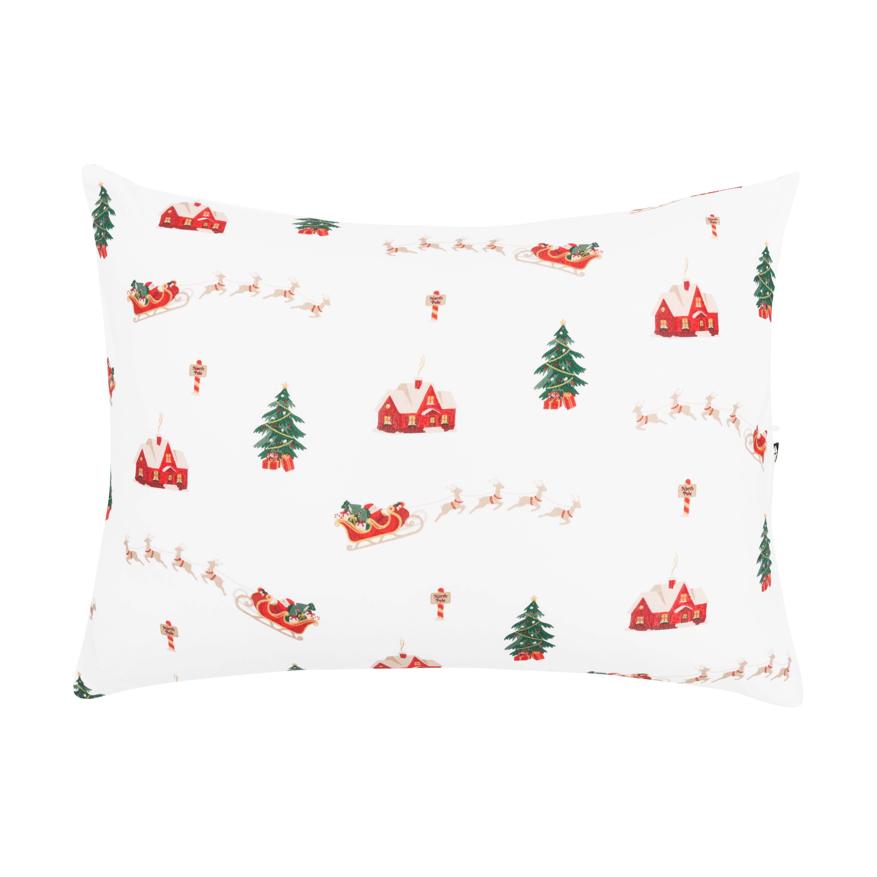 Front of the Toddler Pillowcase in Santa Sleigh