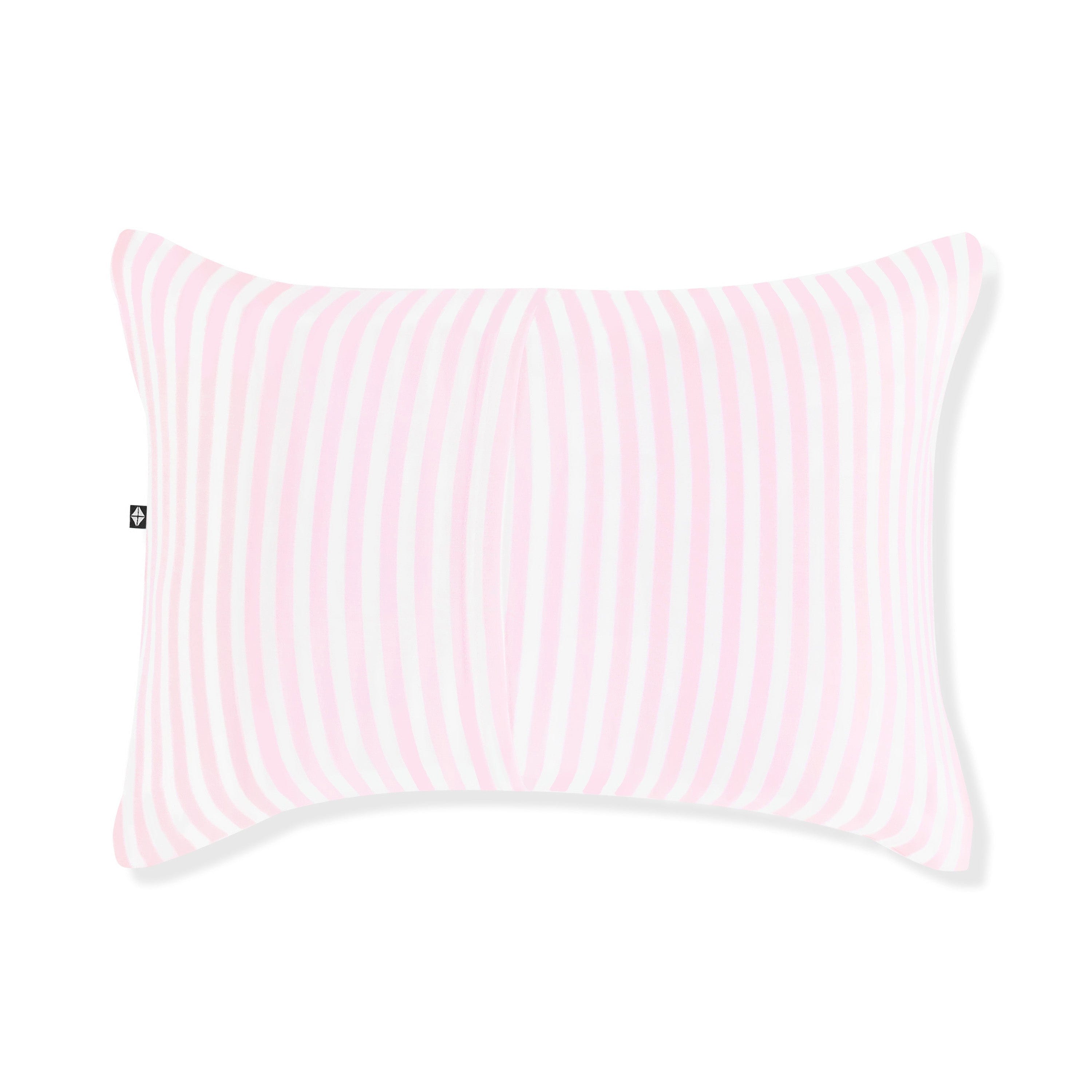 The back of the Toddler Pillowcase in Small Sakura Stripe showing the envelope closure