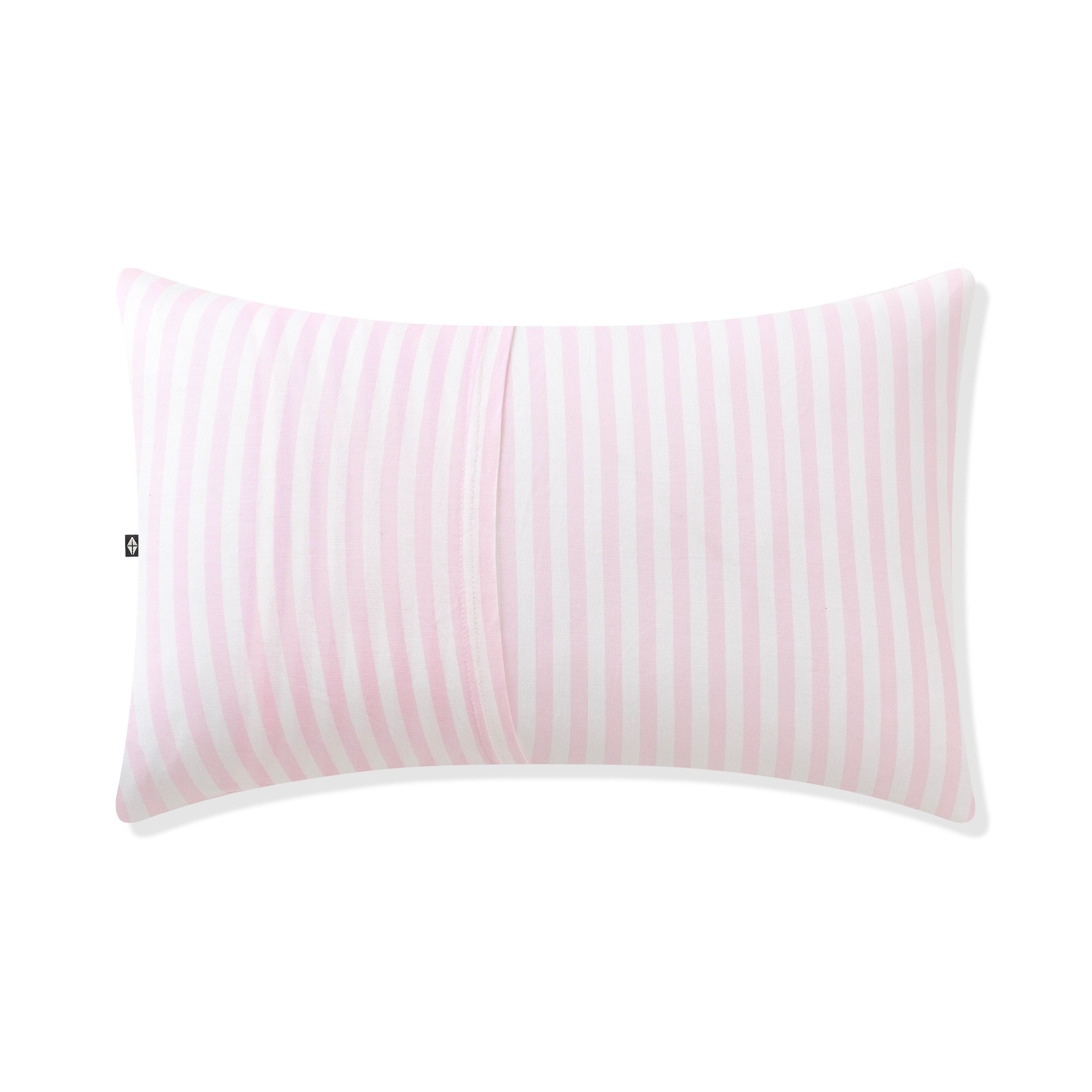 The back of the Toddler Pillowcase in Small Sakura Stripe showing the envelope closure