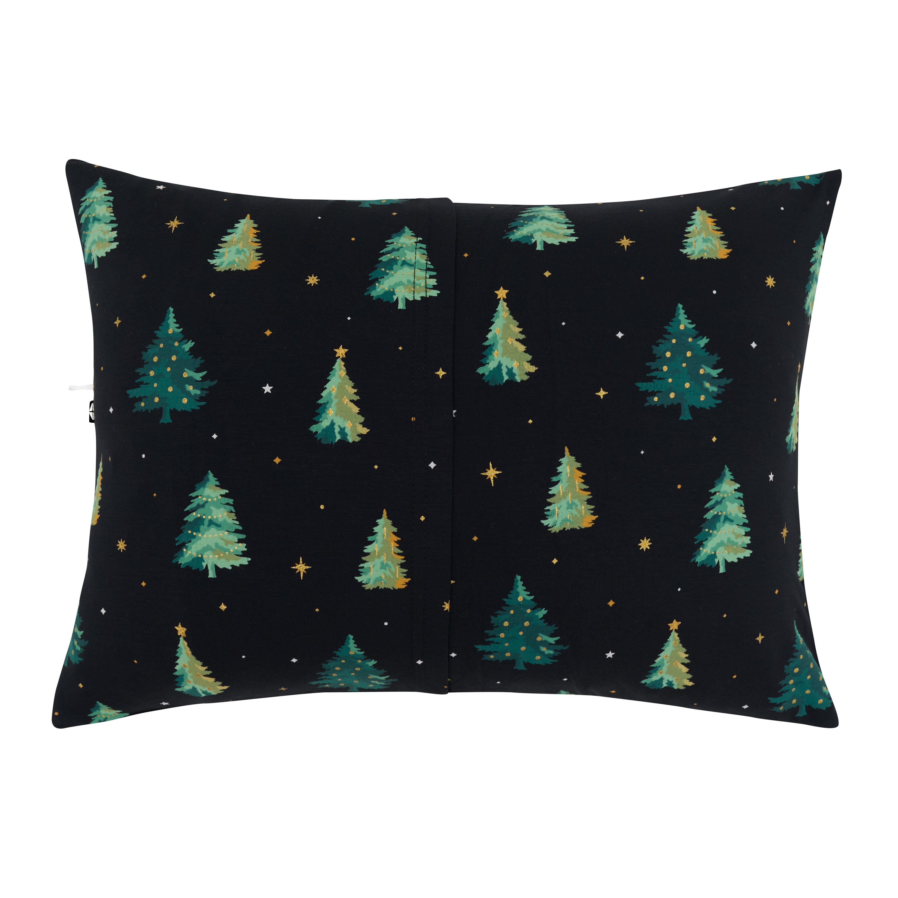 The back of the Toddler Pillowcase in Twinkle Tree showing the envelope closure