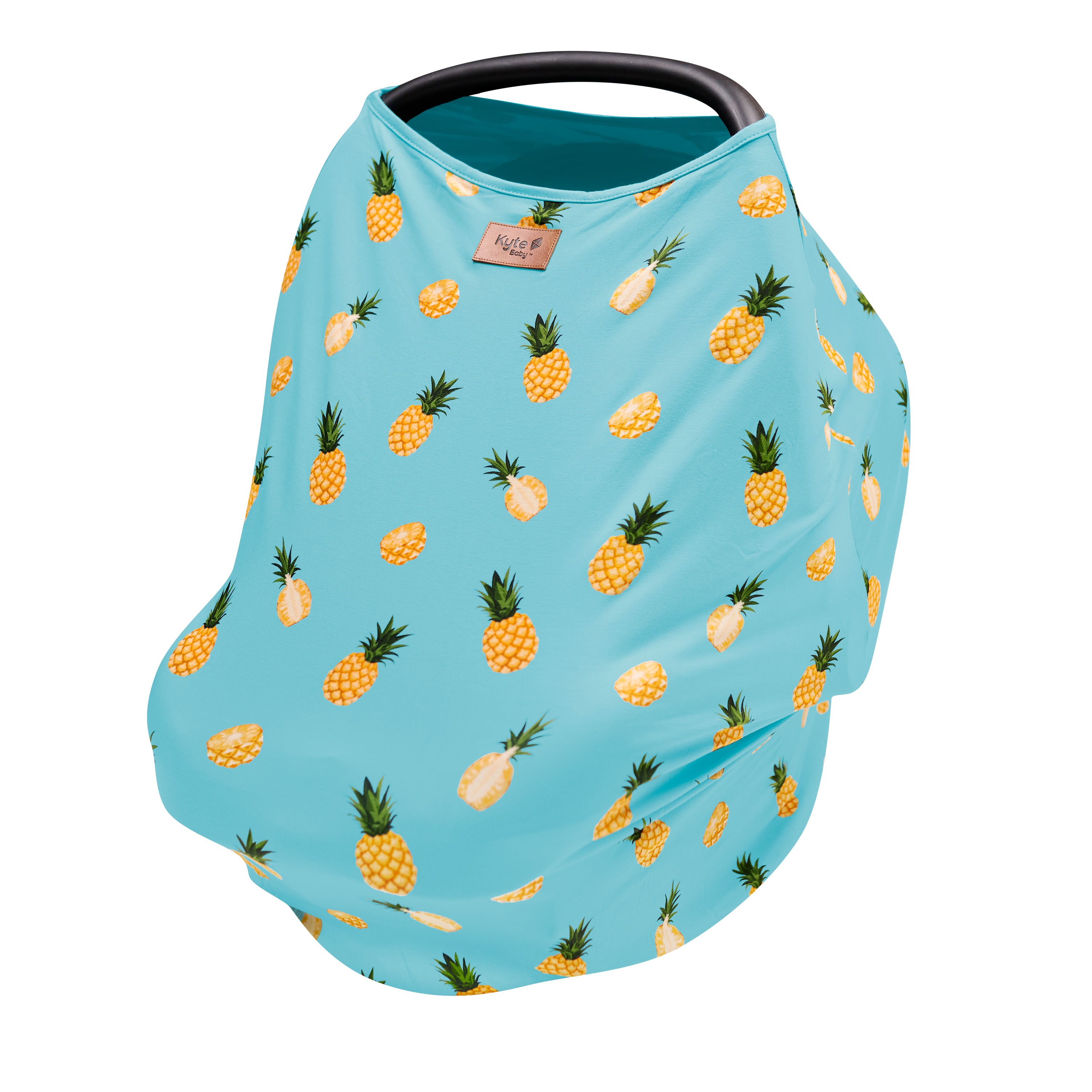 Car Seat Cover in Pineapple on a car seat