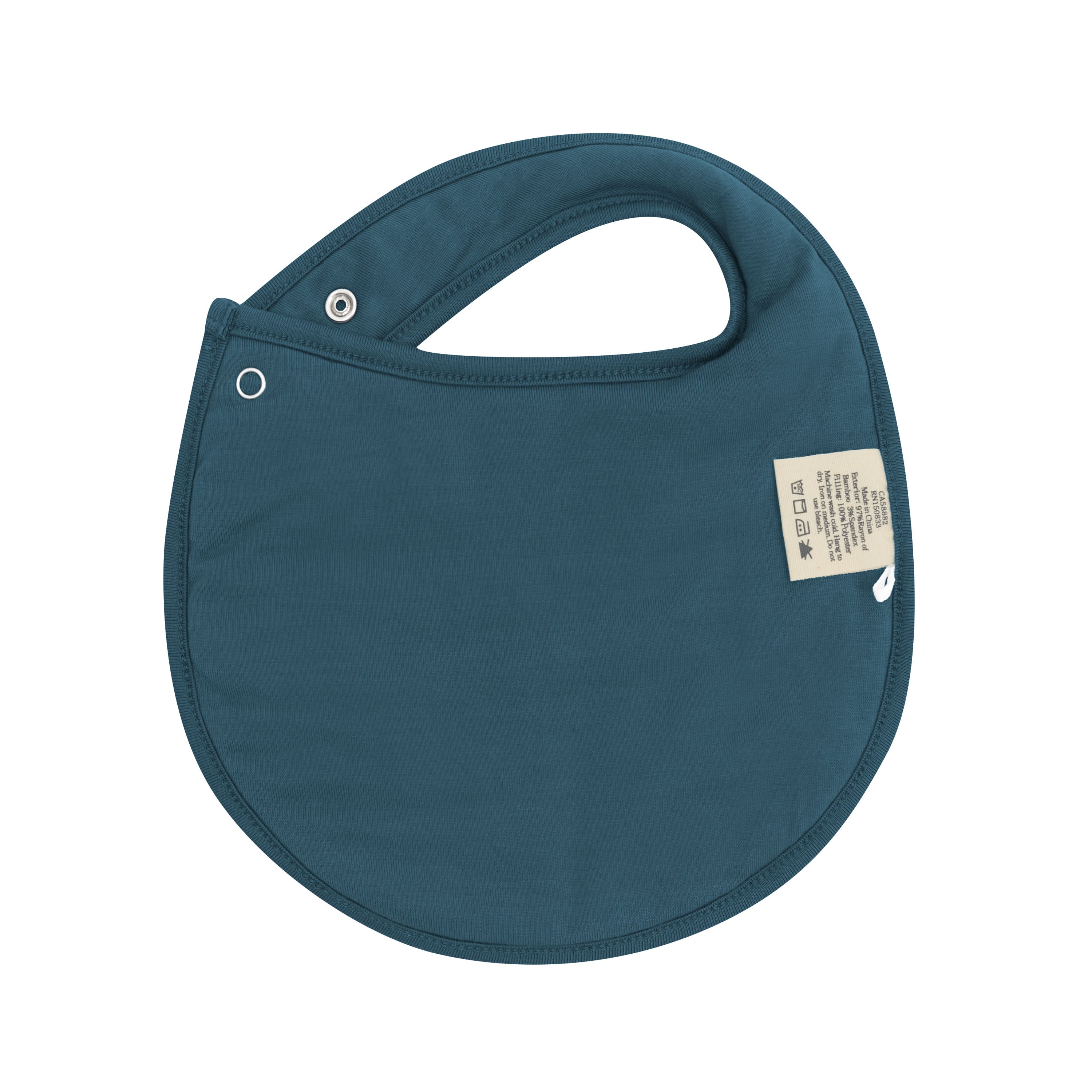 The back of the Cushy Bib in Atlantic