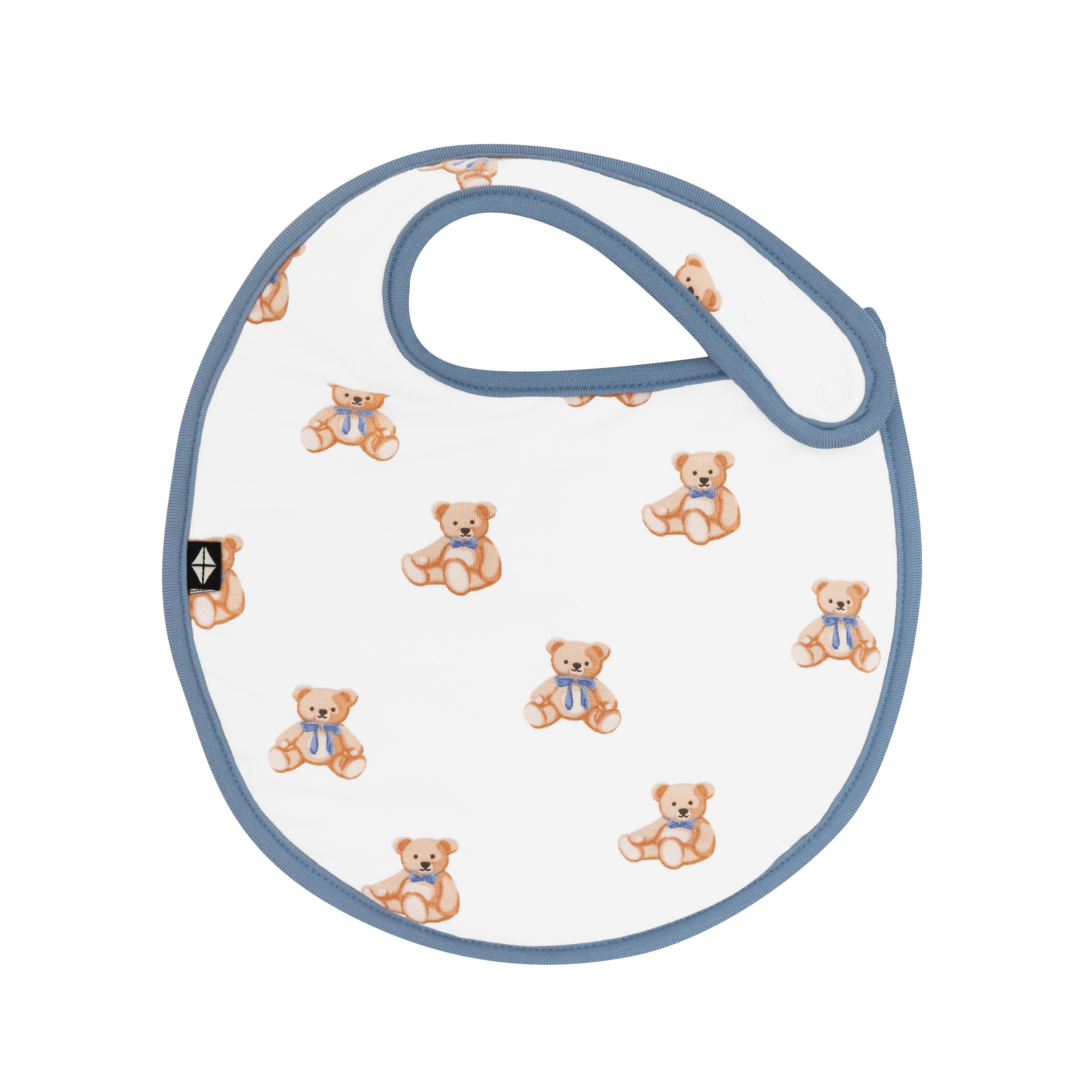 Cushy Bib in Teddy Bear front