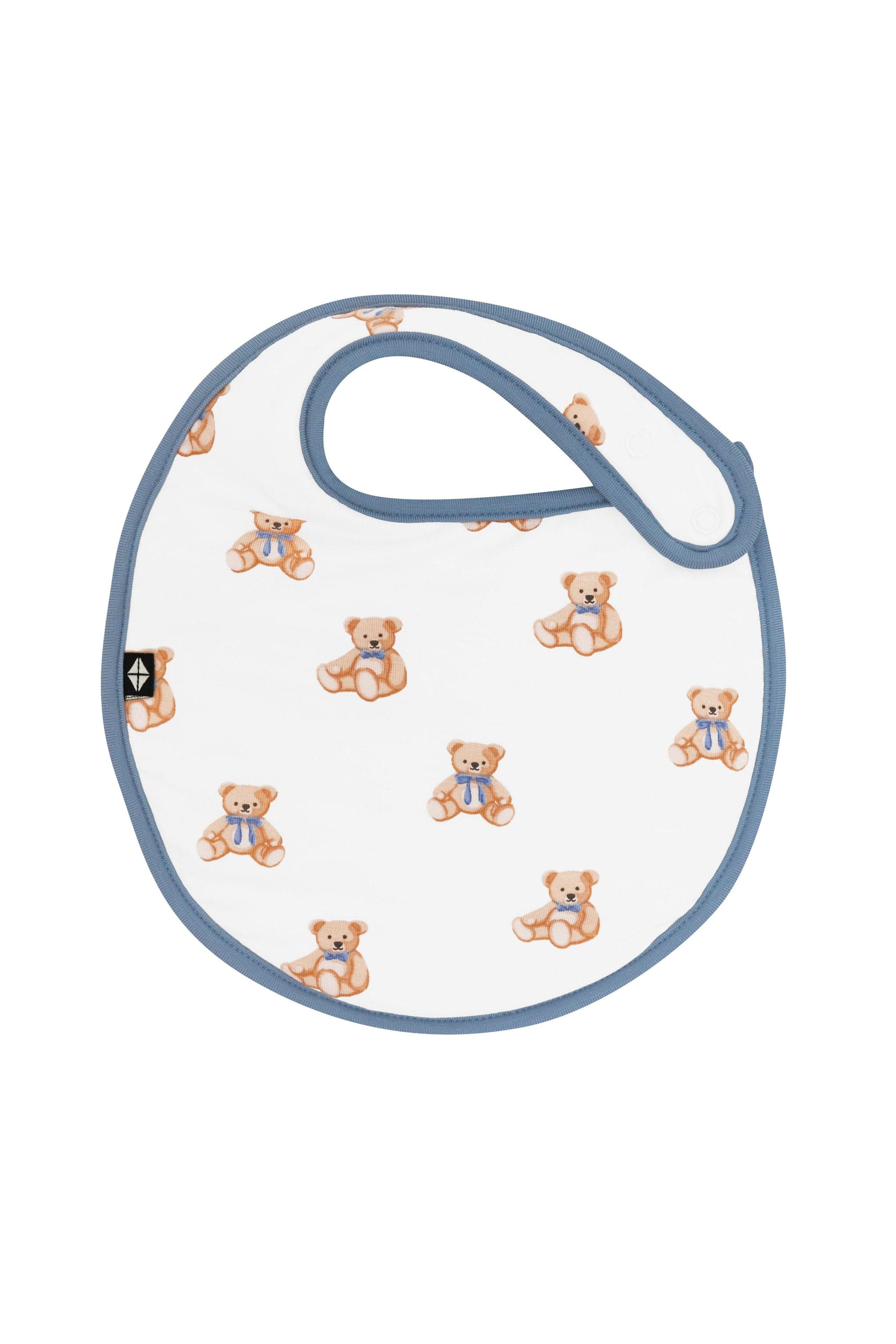 Cushy Bib in Teddy Bear front