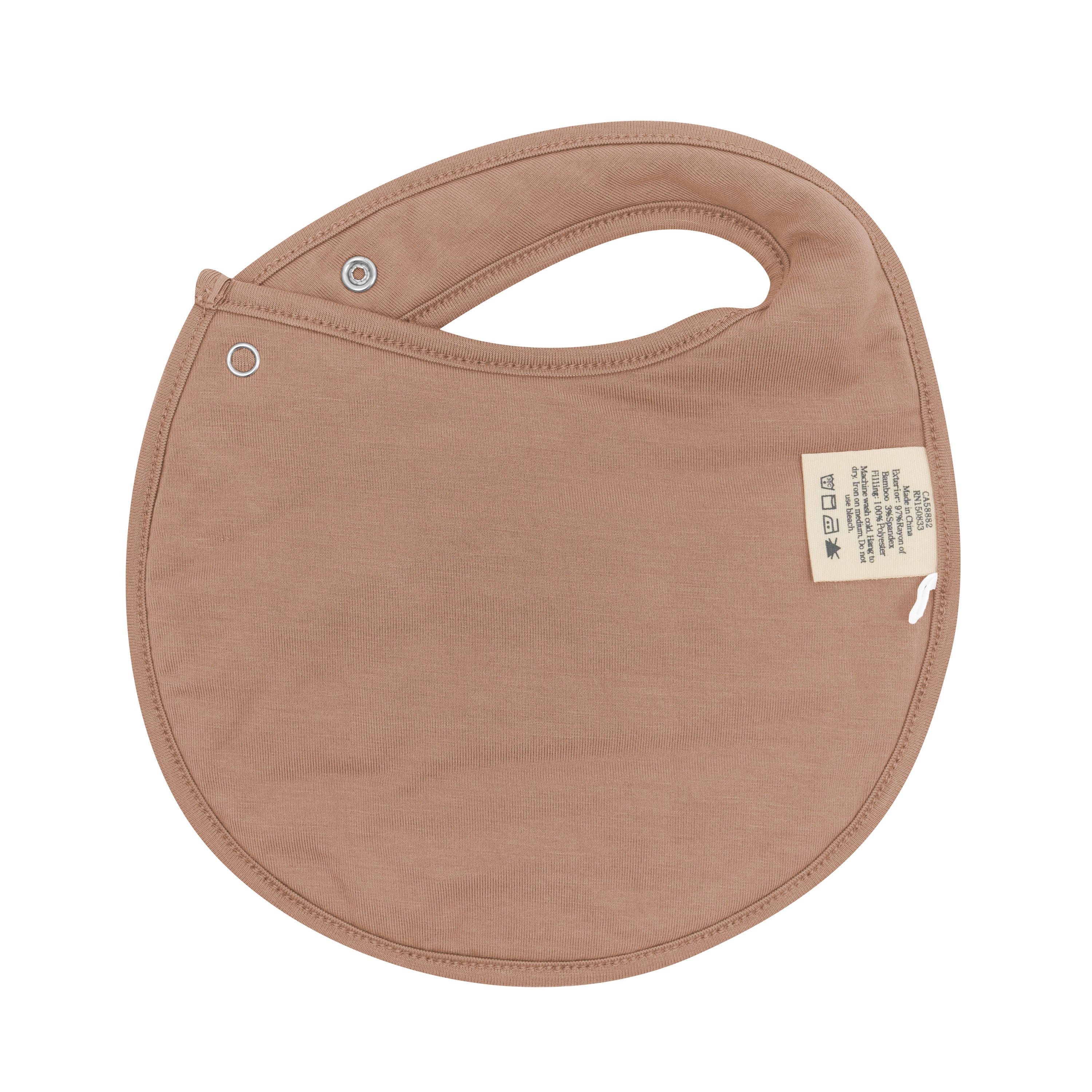 The back of the Cushy Bib in Latte Leopard