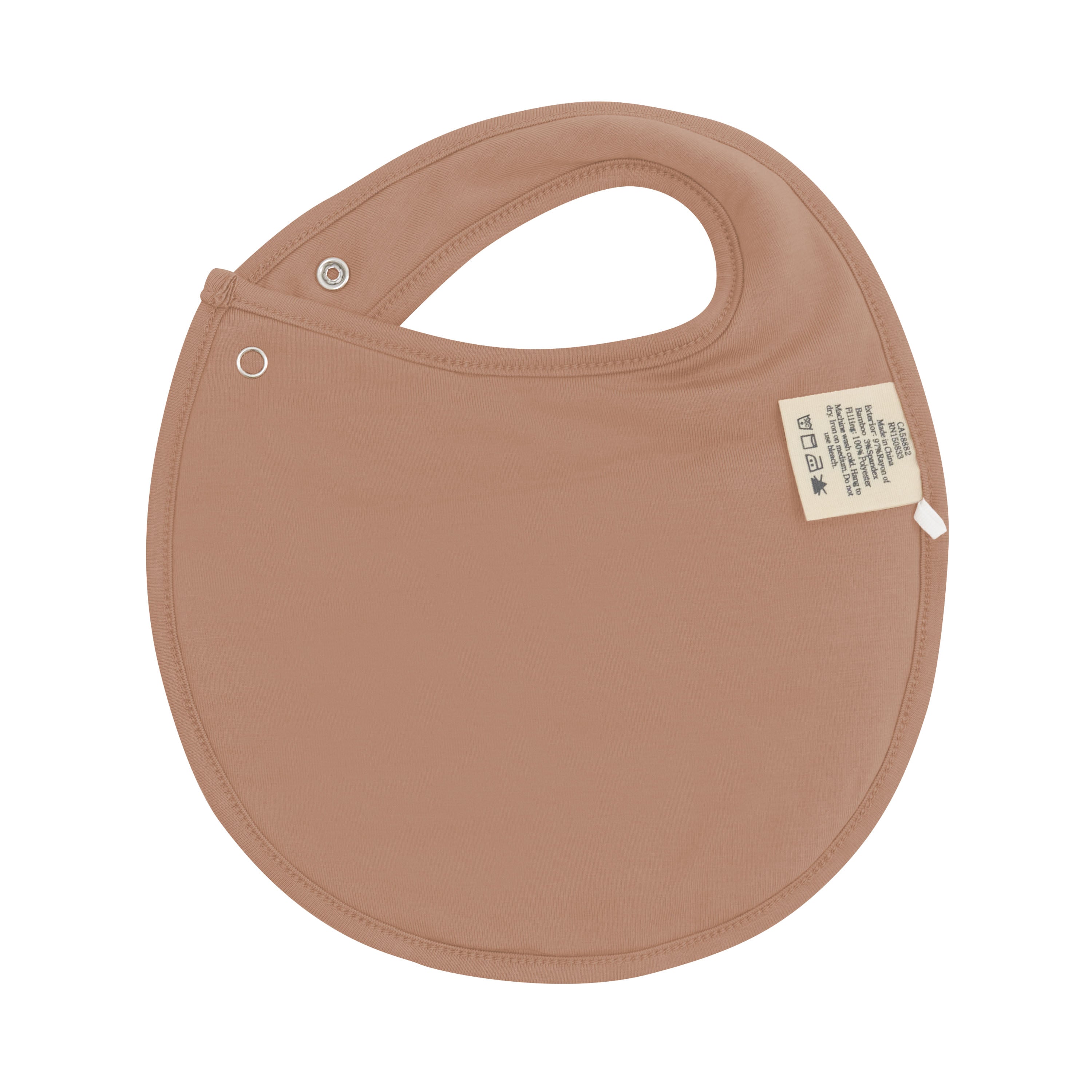 The back of the Cushy Bib in Latte