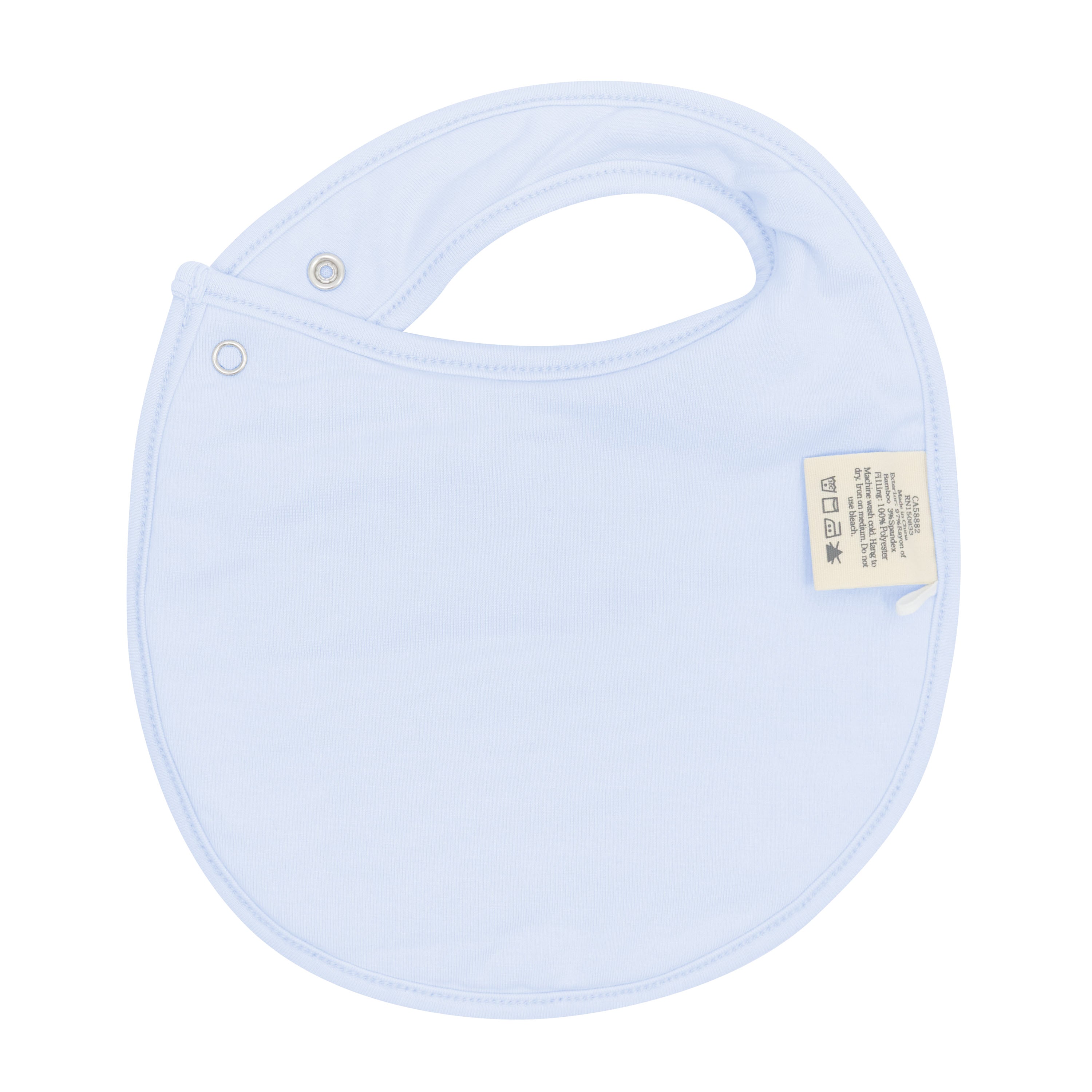 The back of the Cushy Bib in Mist