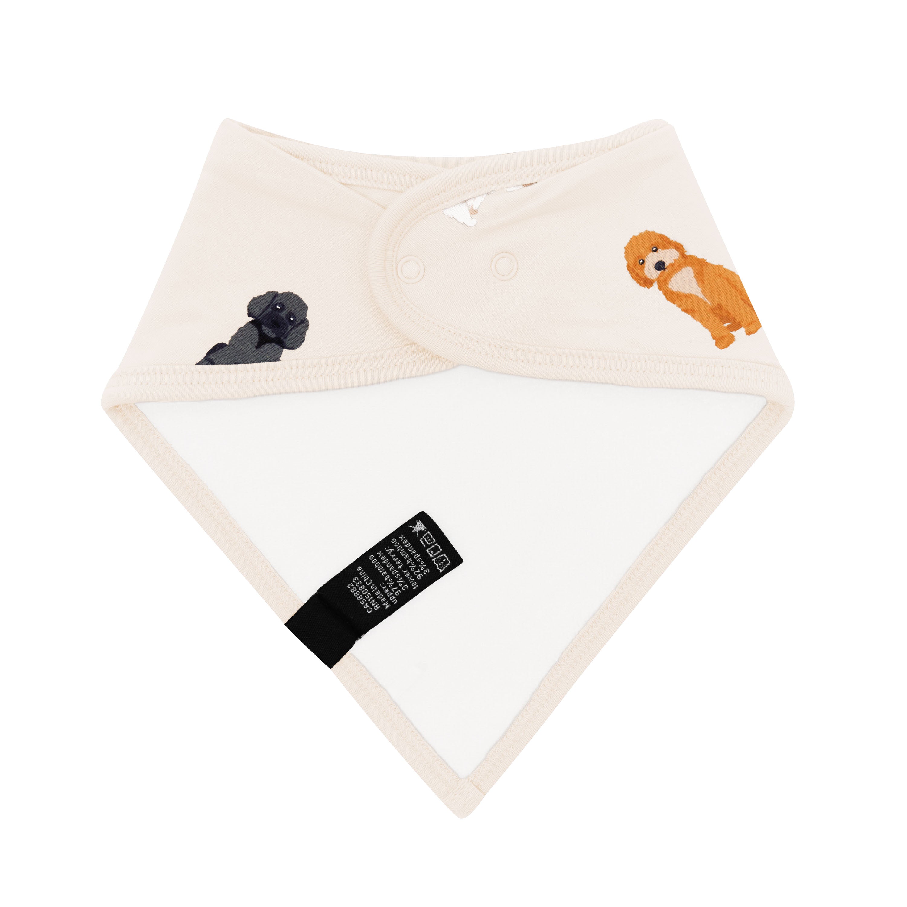 Bib in Fluffy Dog back