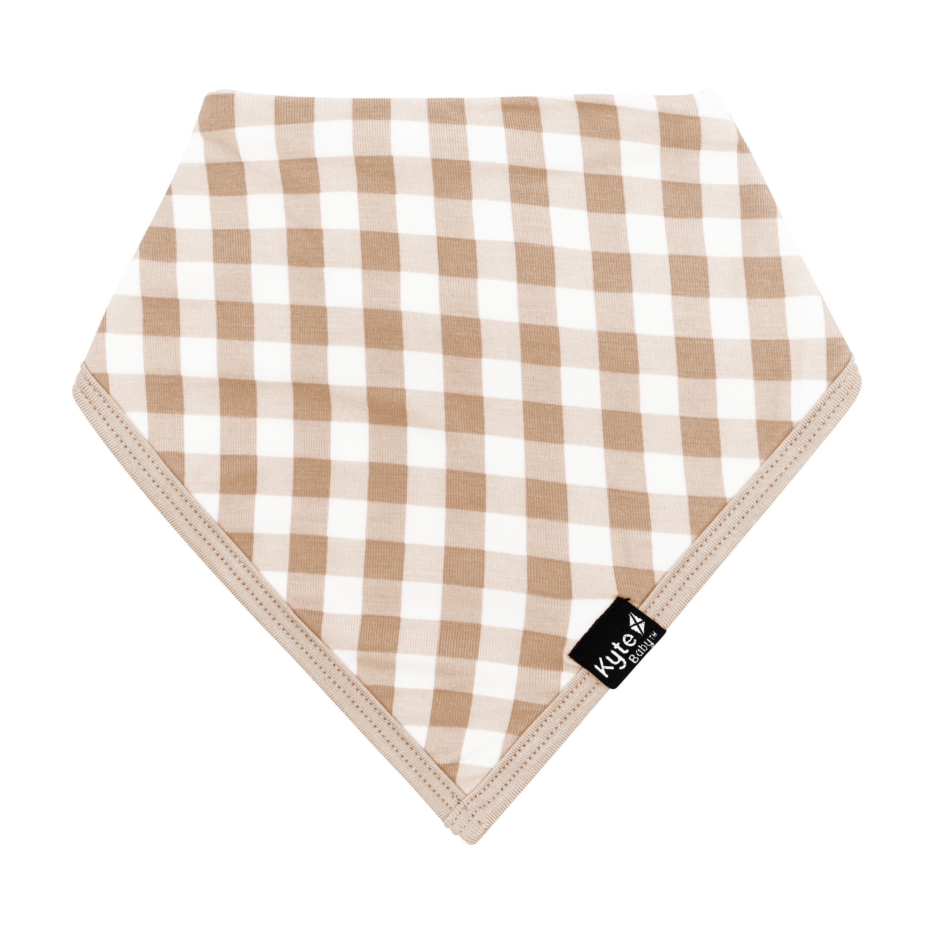 Holiday Bib in Gingham Bisque