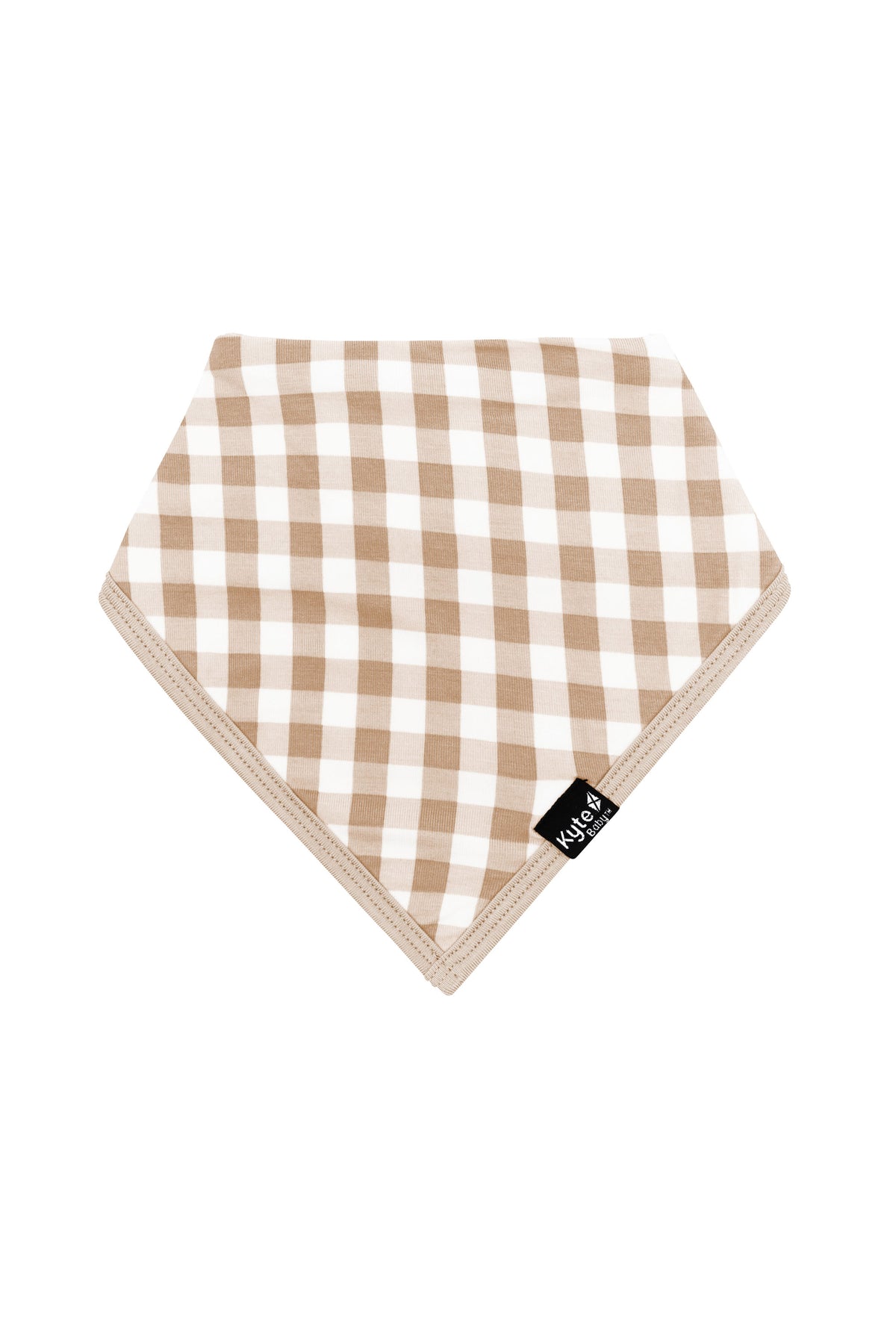 Holiday Bib in Gingham Bisque