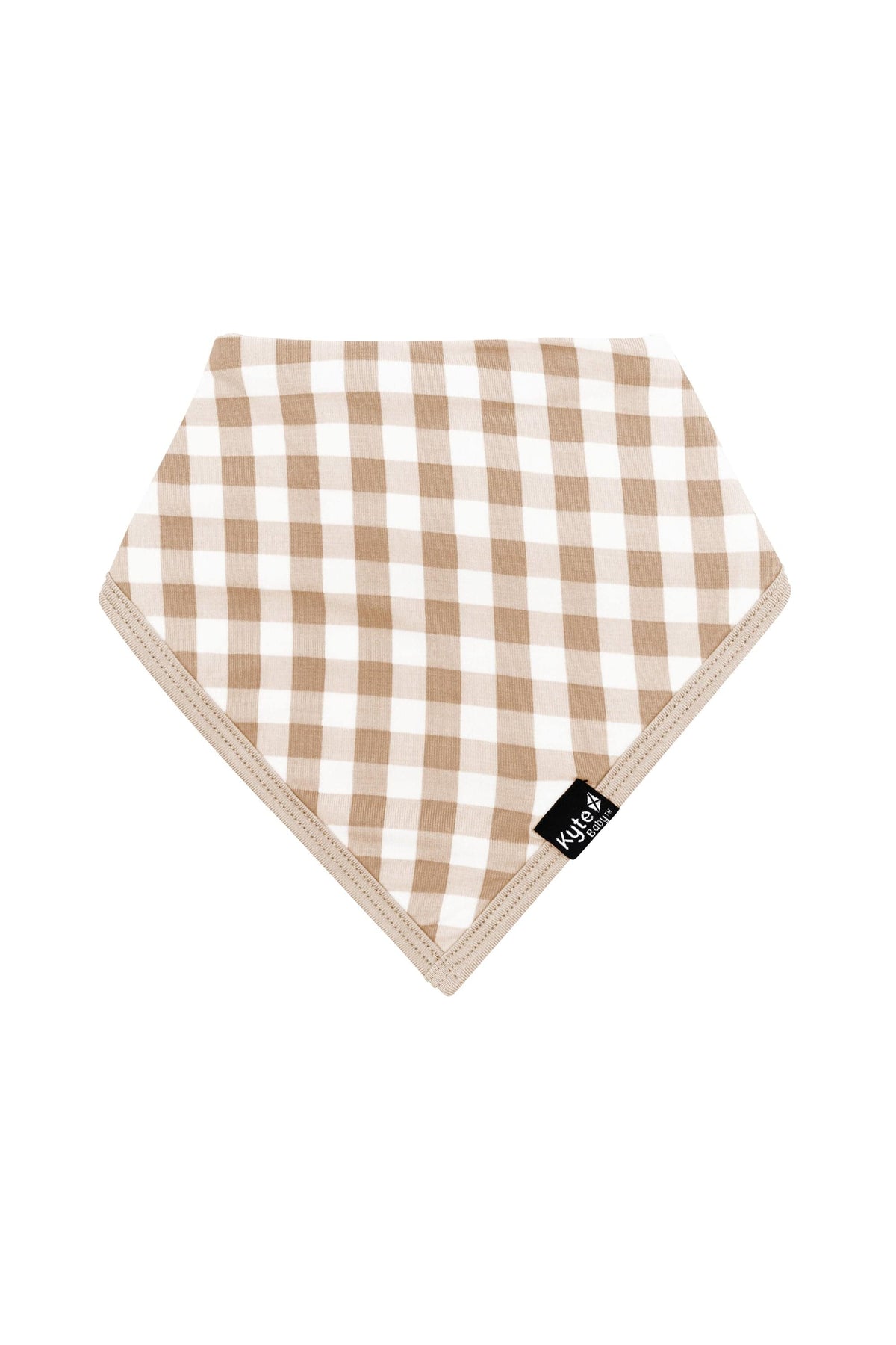 Holiday Bib in Gingham Bisque