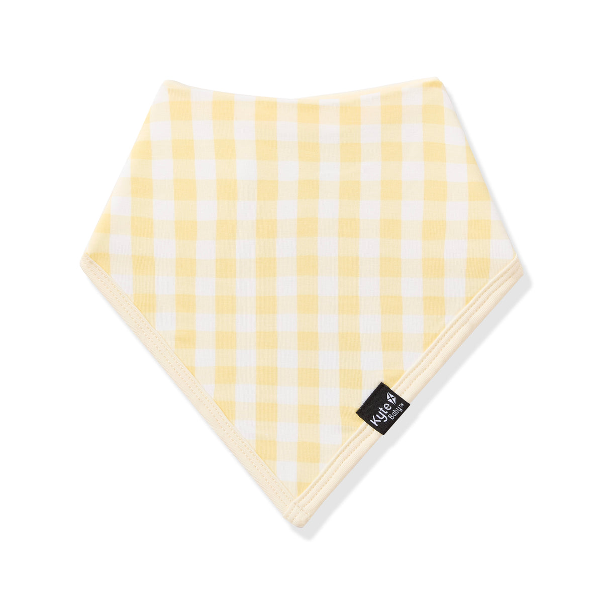 Front of the Bib in Gingham Chamomile