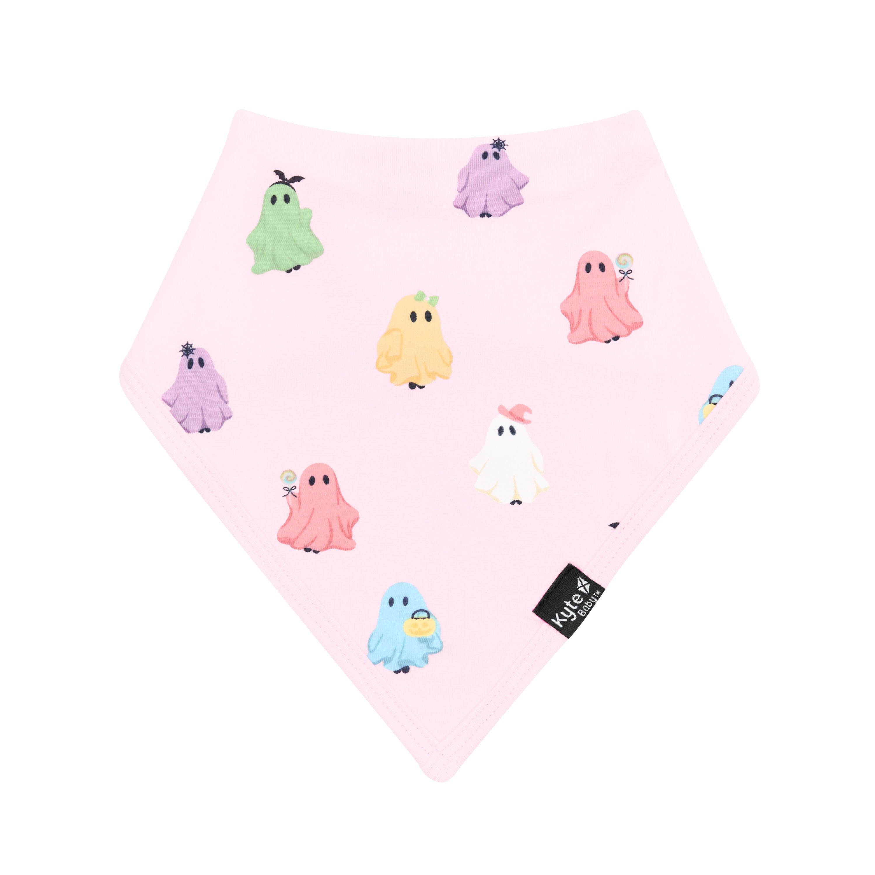 The front of the Bib in Pastel Ghost