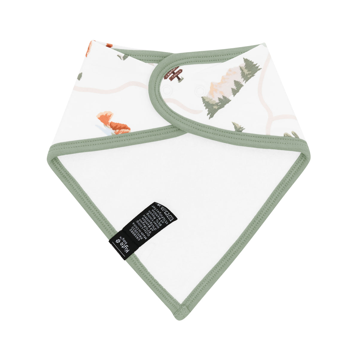 Bib in Road Trip snap closures and terry cloth back