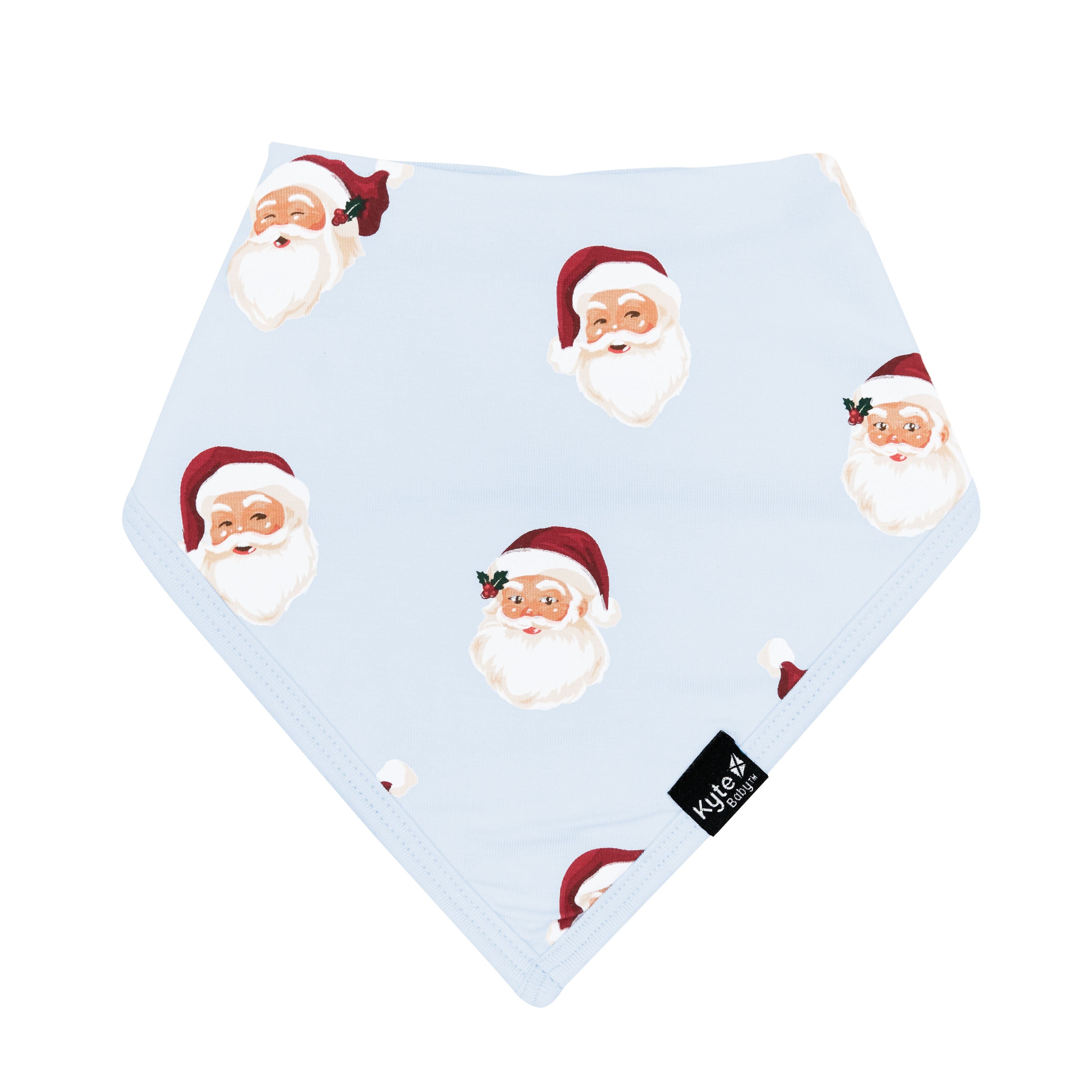 Front of the Bib in Vintage Santa