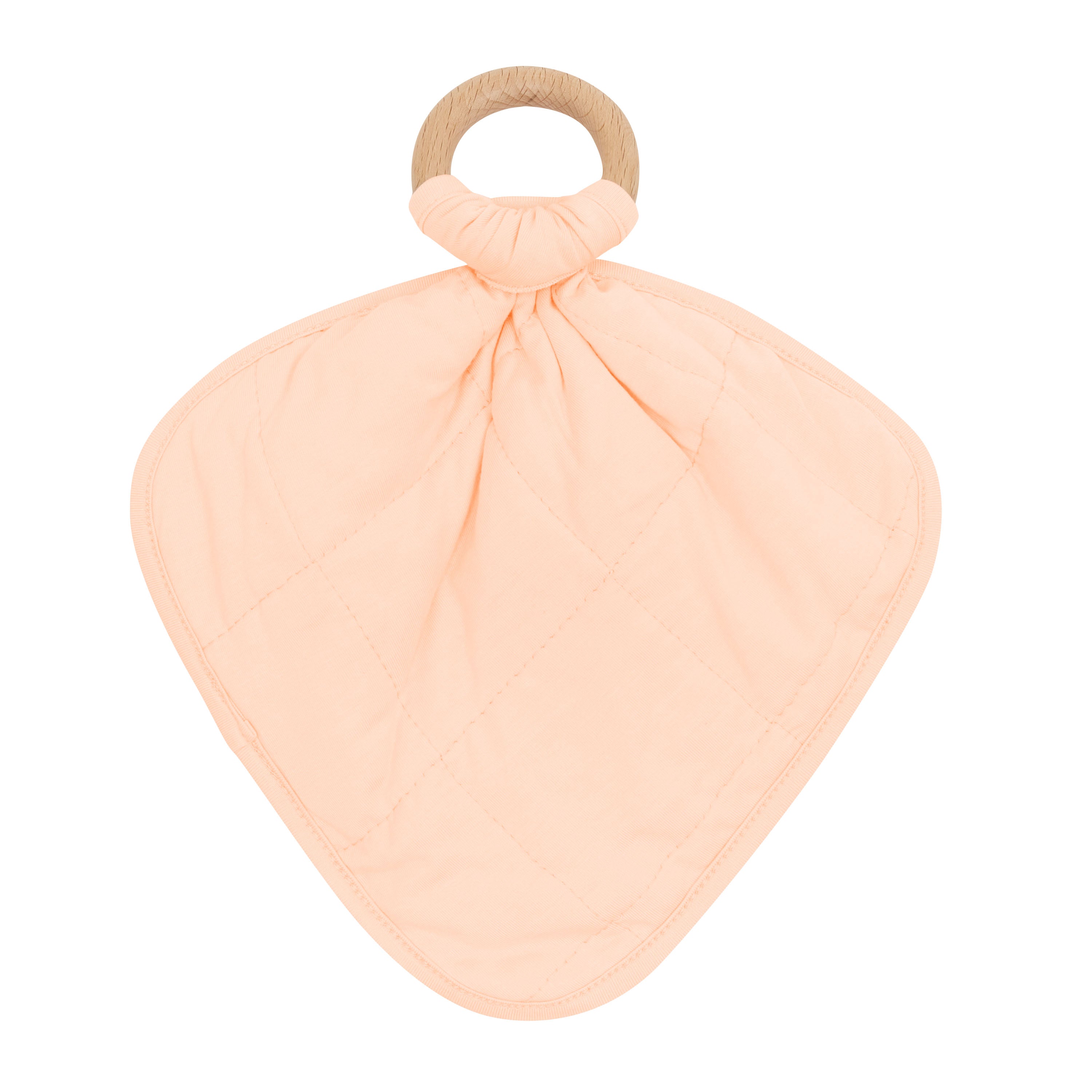 Back of Lovey in Canyon with Removable Wooden Teething Ring shown