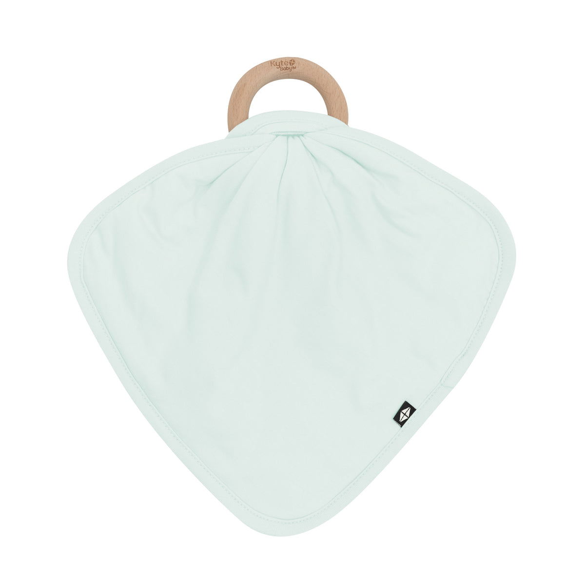 Front of Lovey in Dew with Removable Wooden Teething Ring