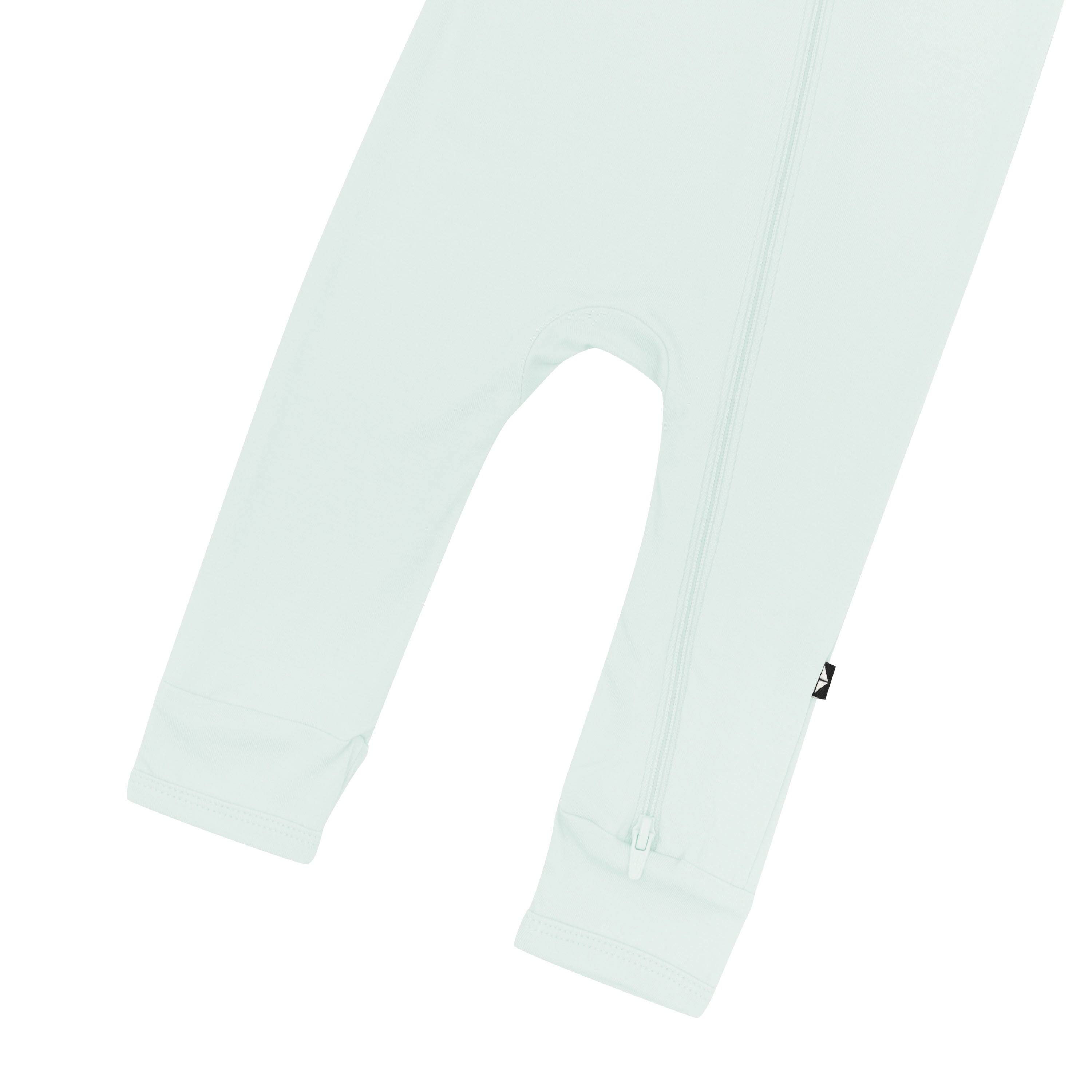 Bottom zipper shown on the Zippered Romper in Dew
