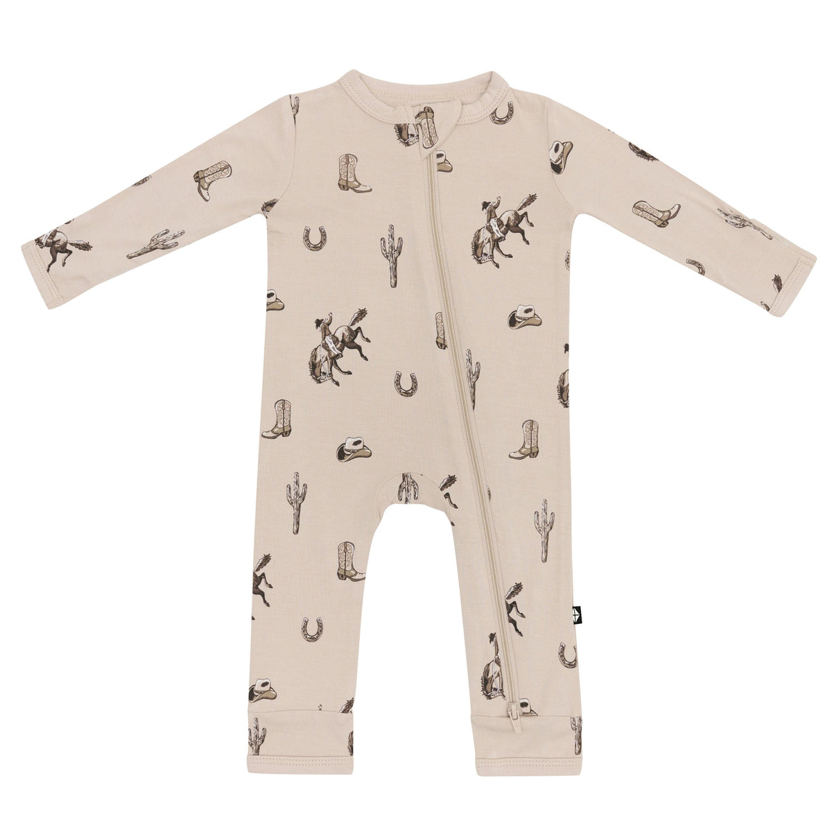 Product photo of the Zippered Romper in Classic Cowboy