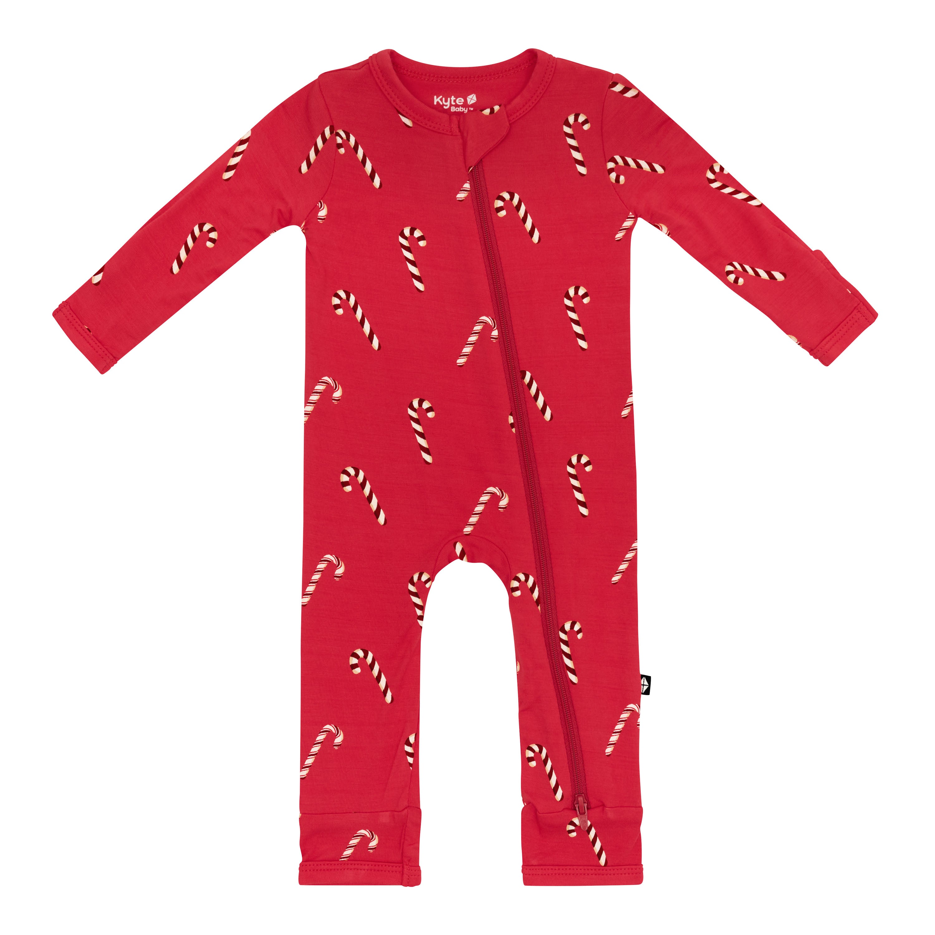 Product photo of the Zippered Romper in Candy Cane