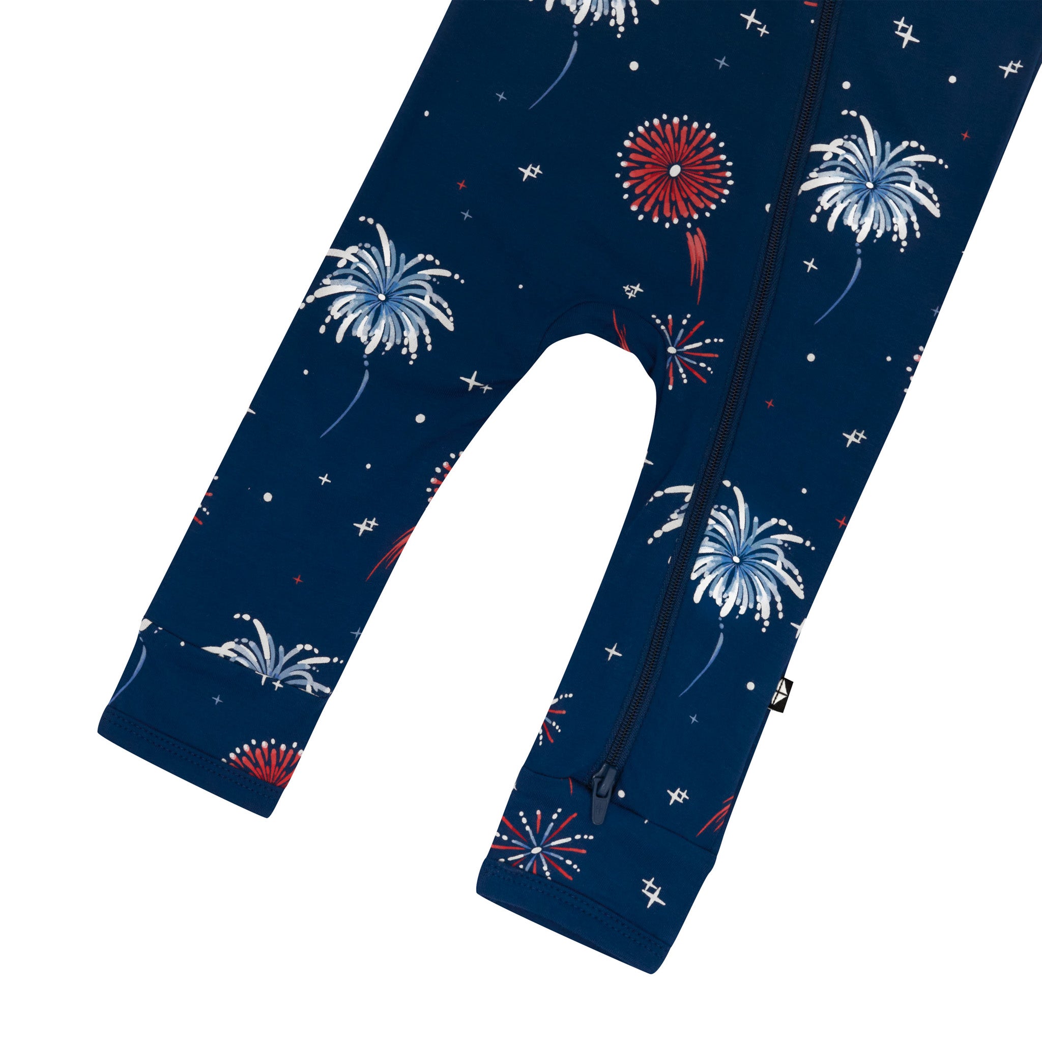 Zippered Romper in Celebration bottom zipper