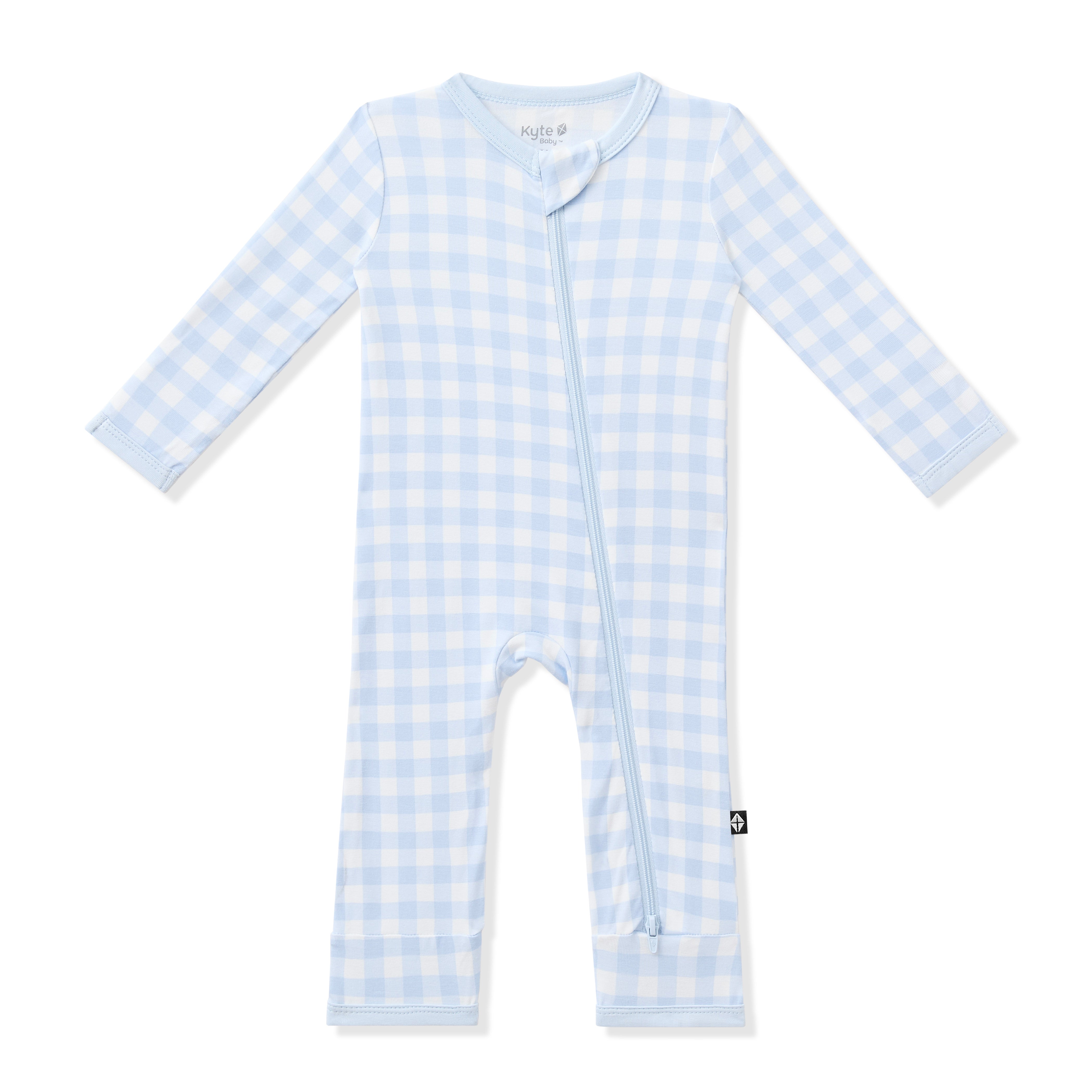 Product photo of the Zippered Romper in Gingham Breeze