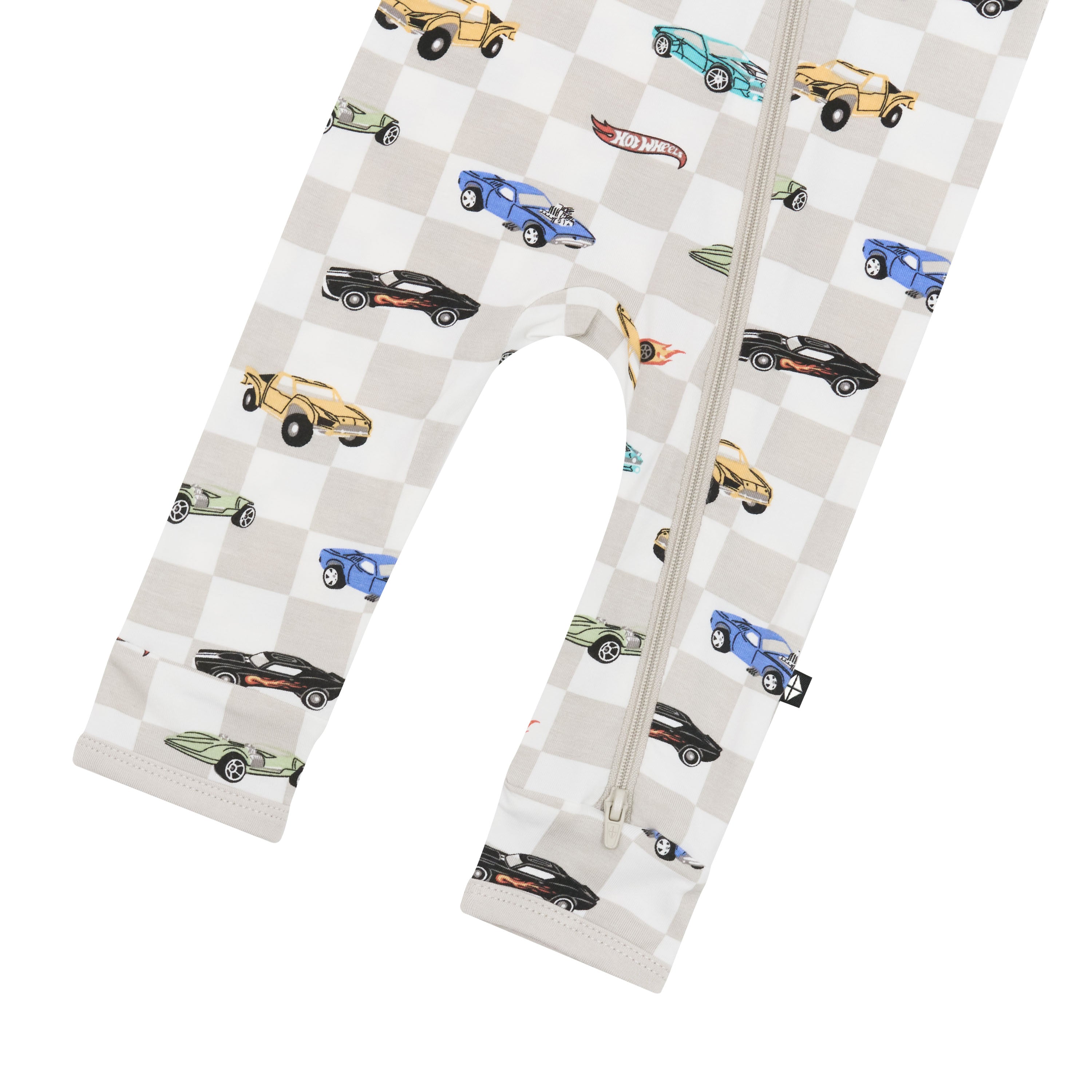 Zipper closure shown on the leg of the Zippered Romper in Fast and Fierce