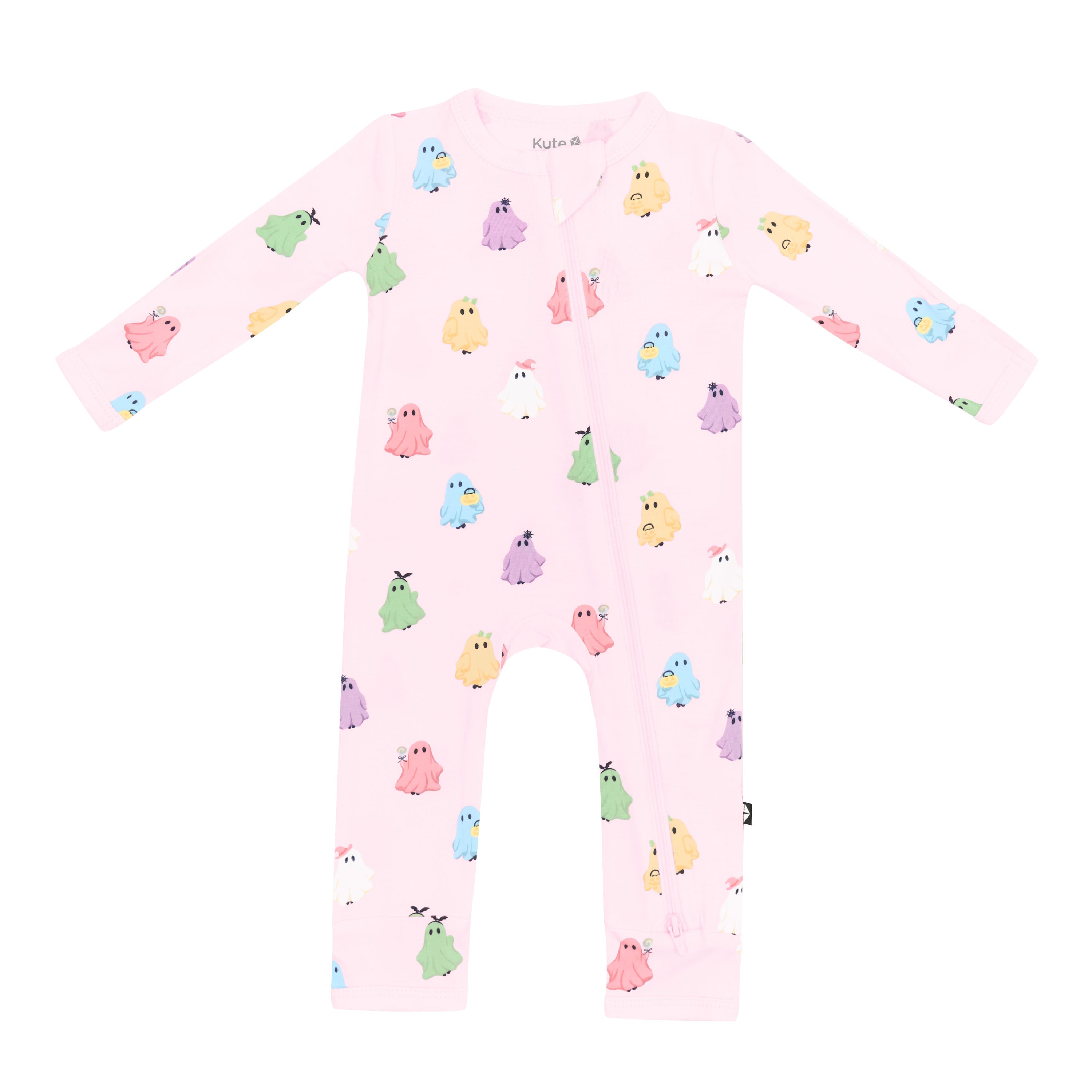 Product photo of the Zippered Romper in Pastel Ghost