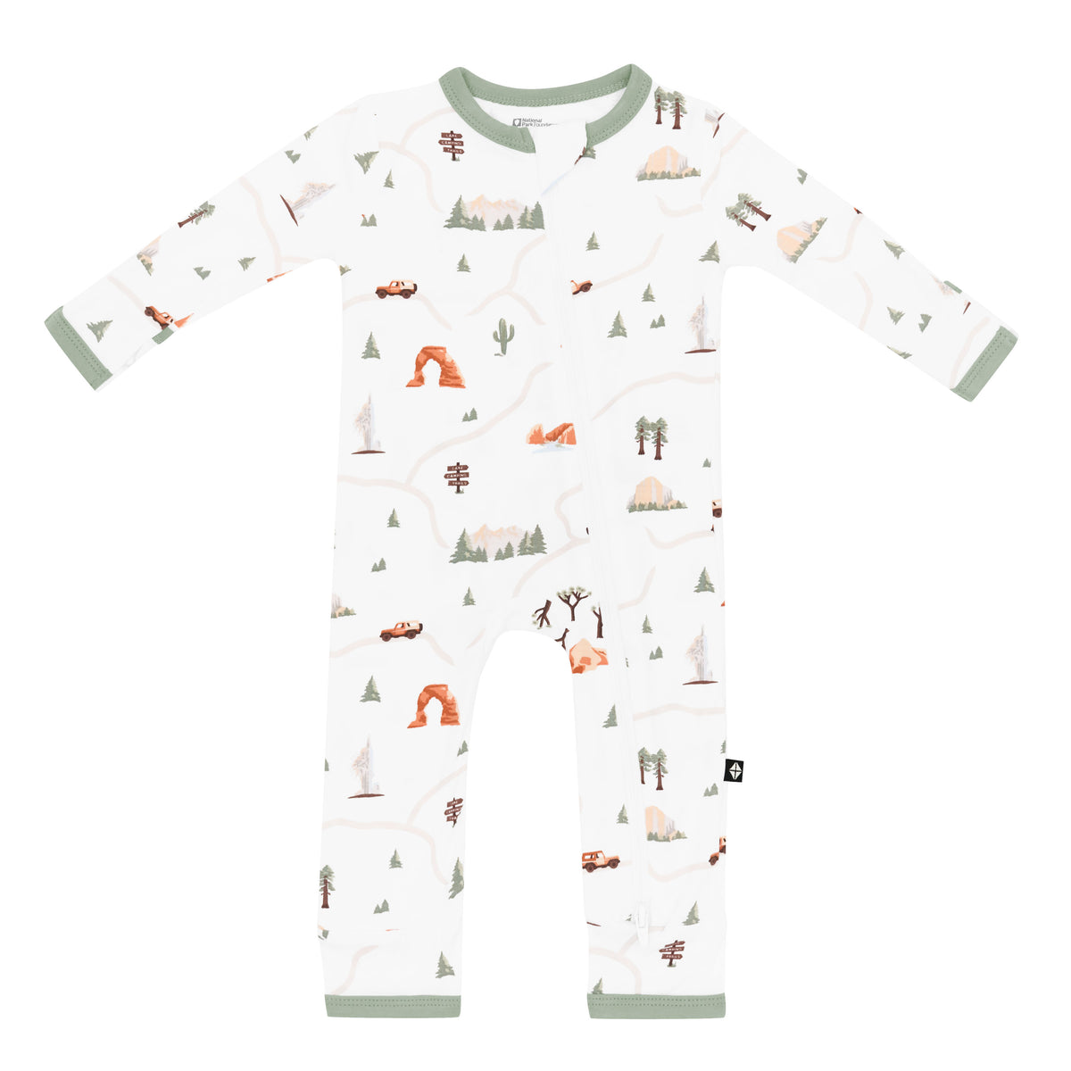 Kyte Baby's Zippered Romper in Road Trip