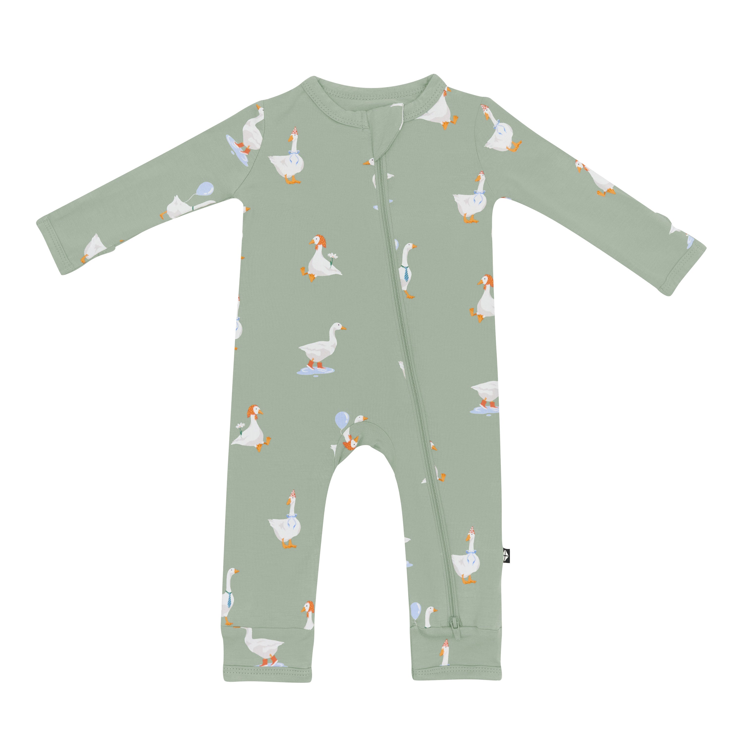 Product photo of the Zippered Romper in Silly Goose
