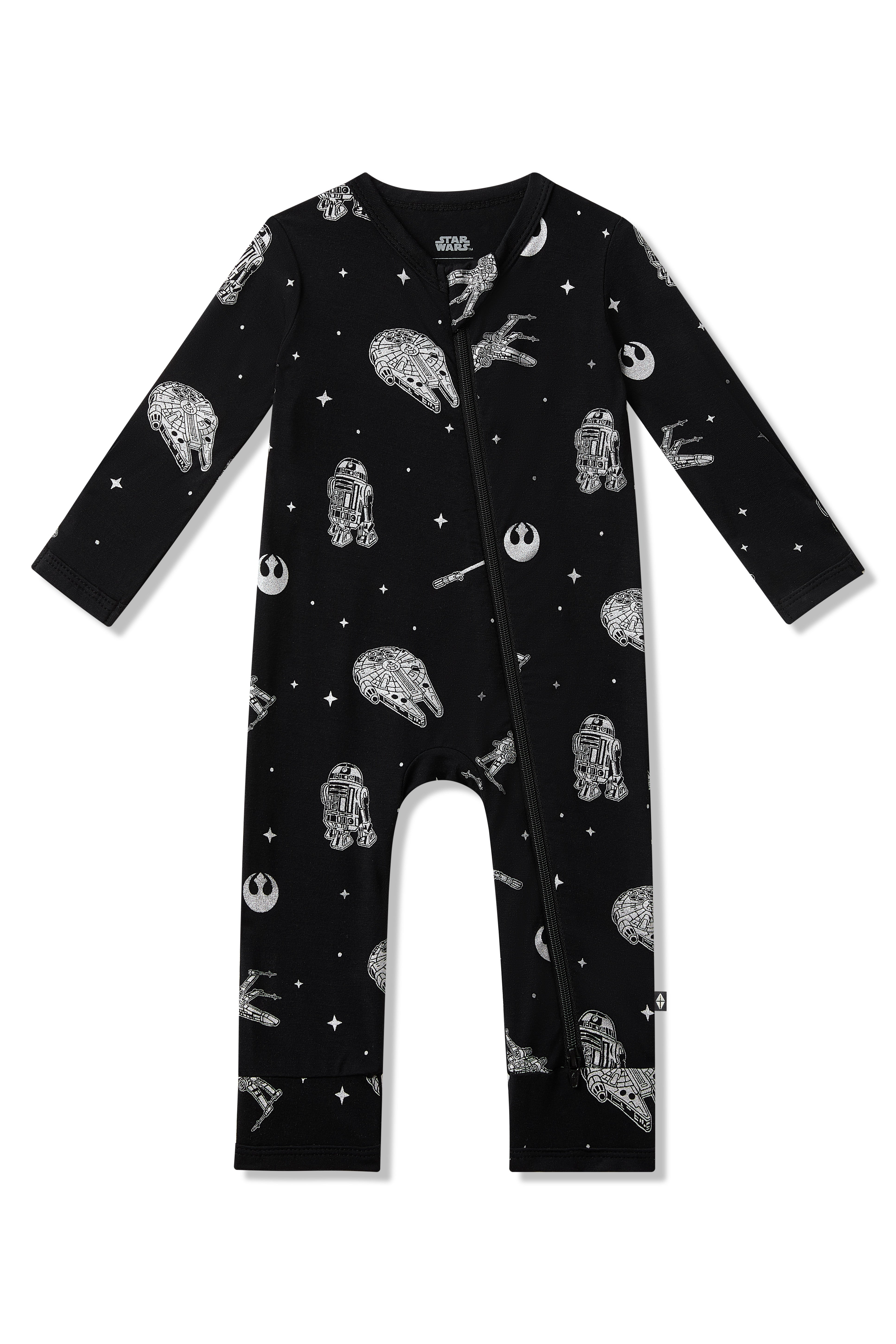 Product photo of the Zippered Romper in STAR WARS™ shown on a white background