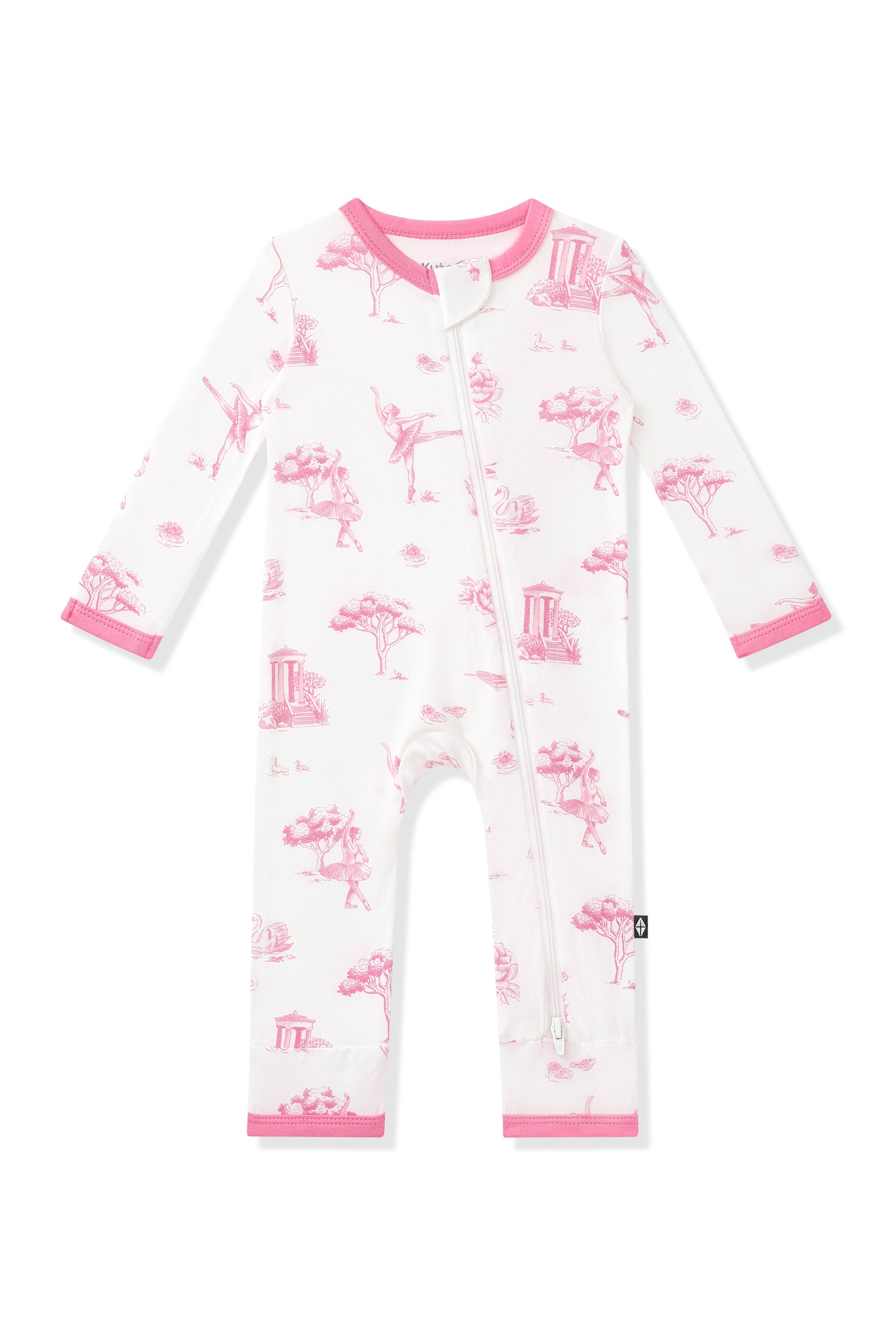 Product photo of the Zippered Romper in Toile Ballet