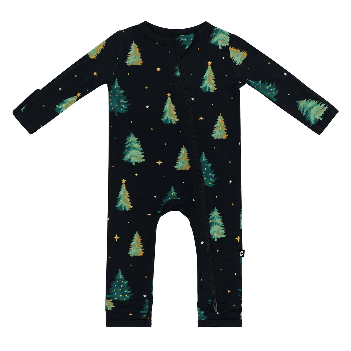 Product photo of the Zippered Romper in Twinkle Tree
