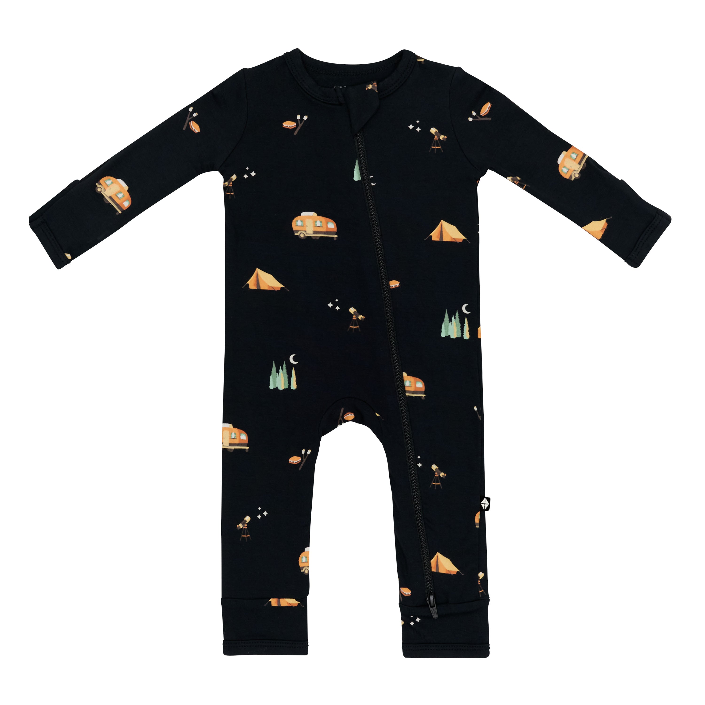 Kyte Baby's Zippered Romper in Under the Stars