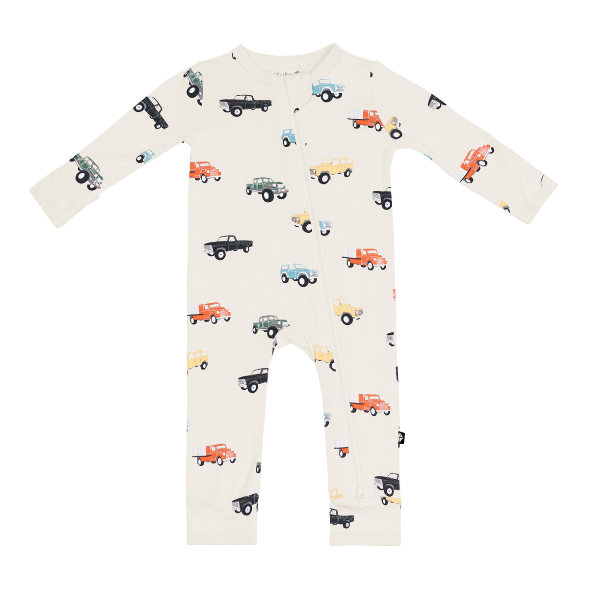 Kyte Baby Zippered Romper in Vintage Truck