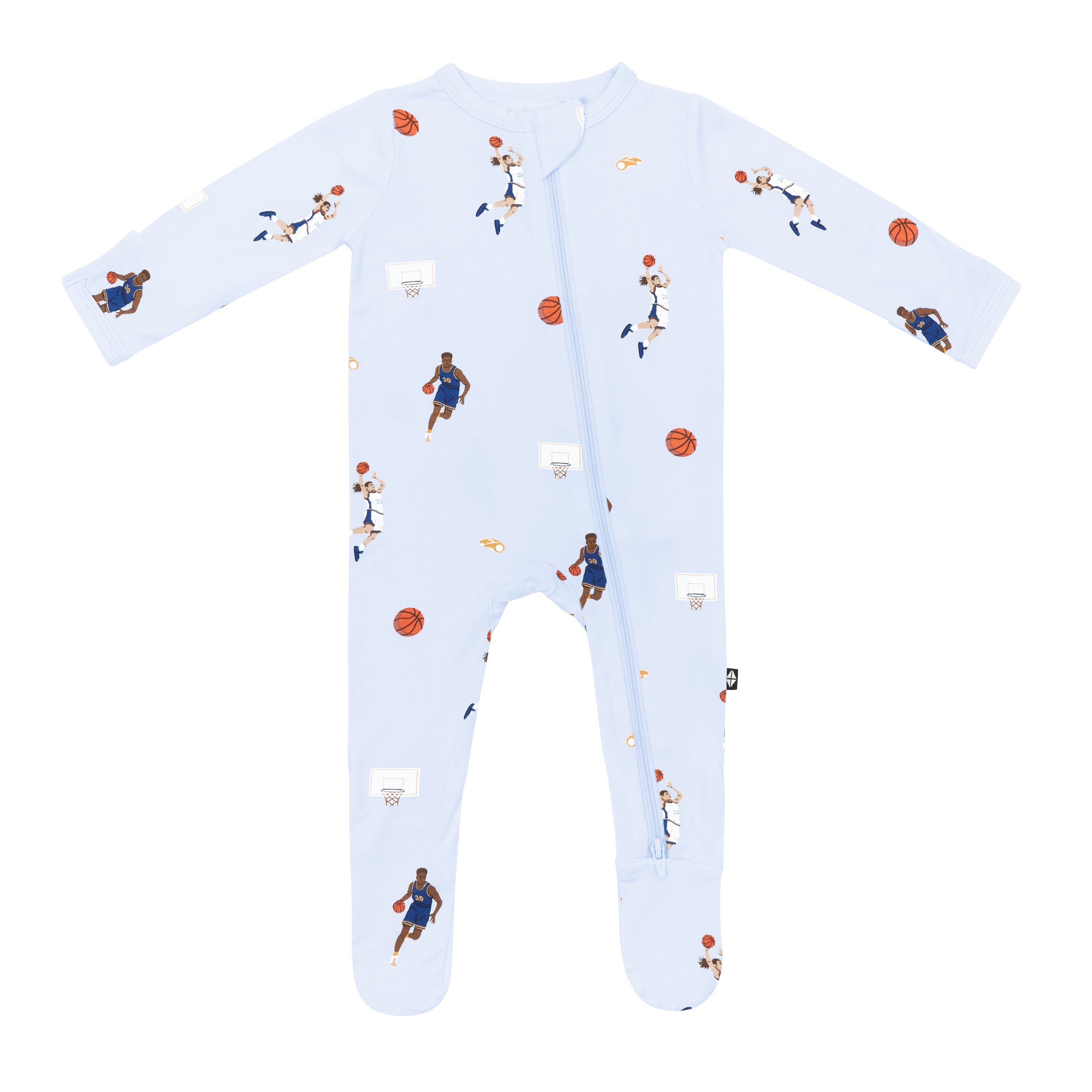 Product photo of the Zippered Footie in Basketball