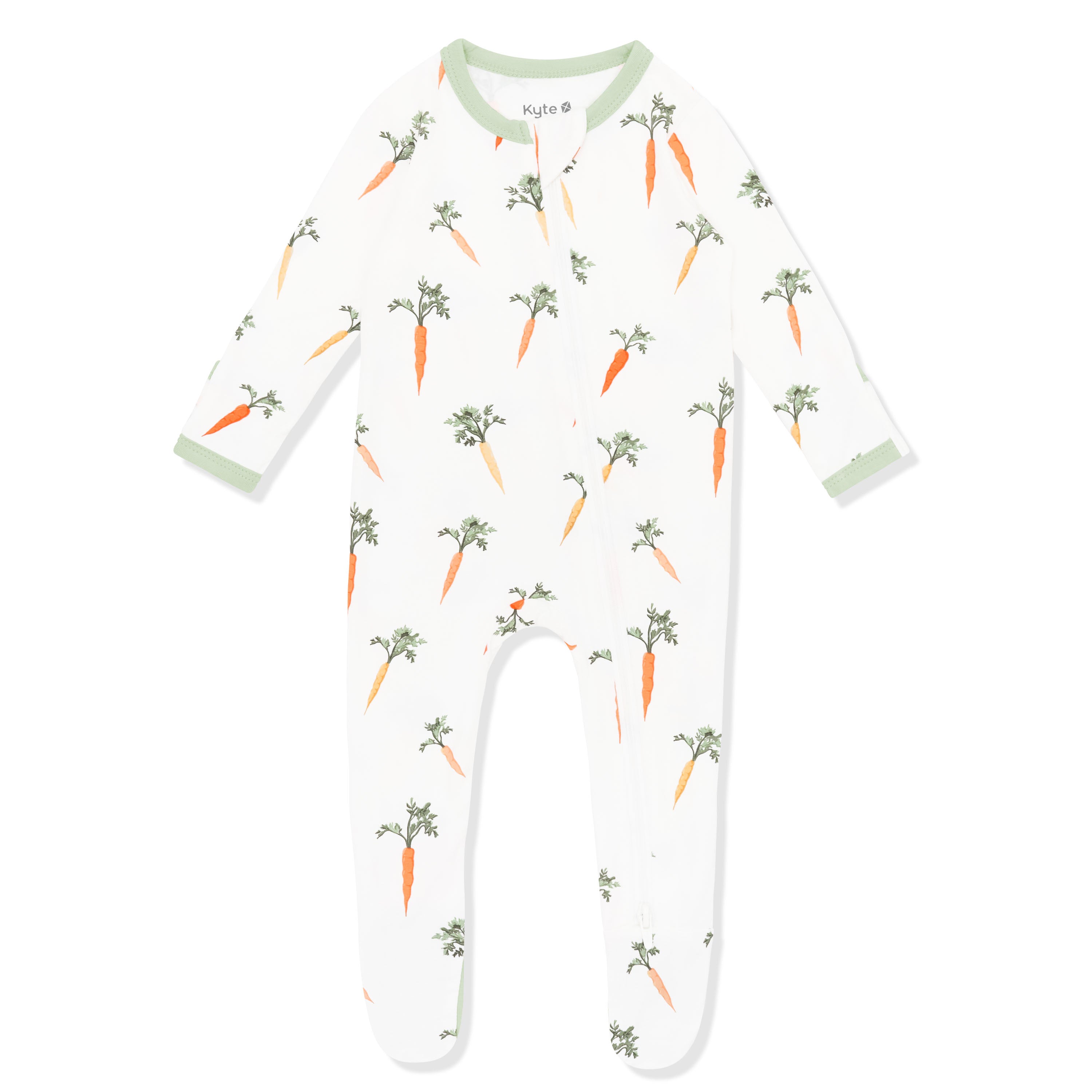 Product photo of the Zippered Footie in Carrot