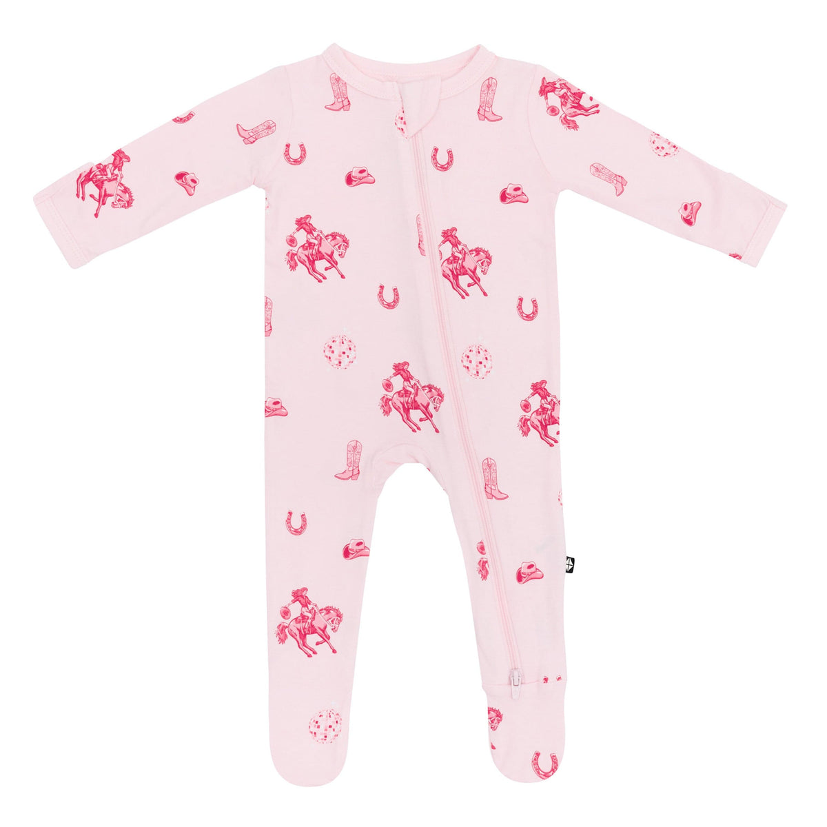 Product photo of the Zippered Footie in Disco Cowgirl