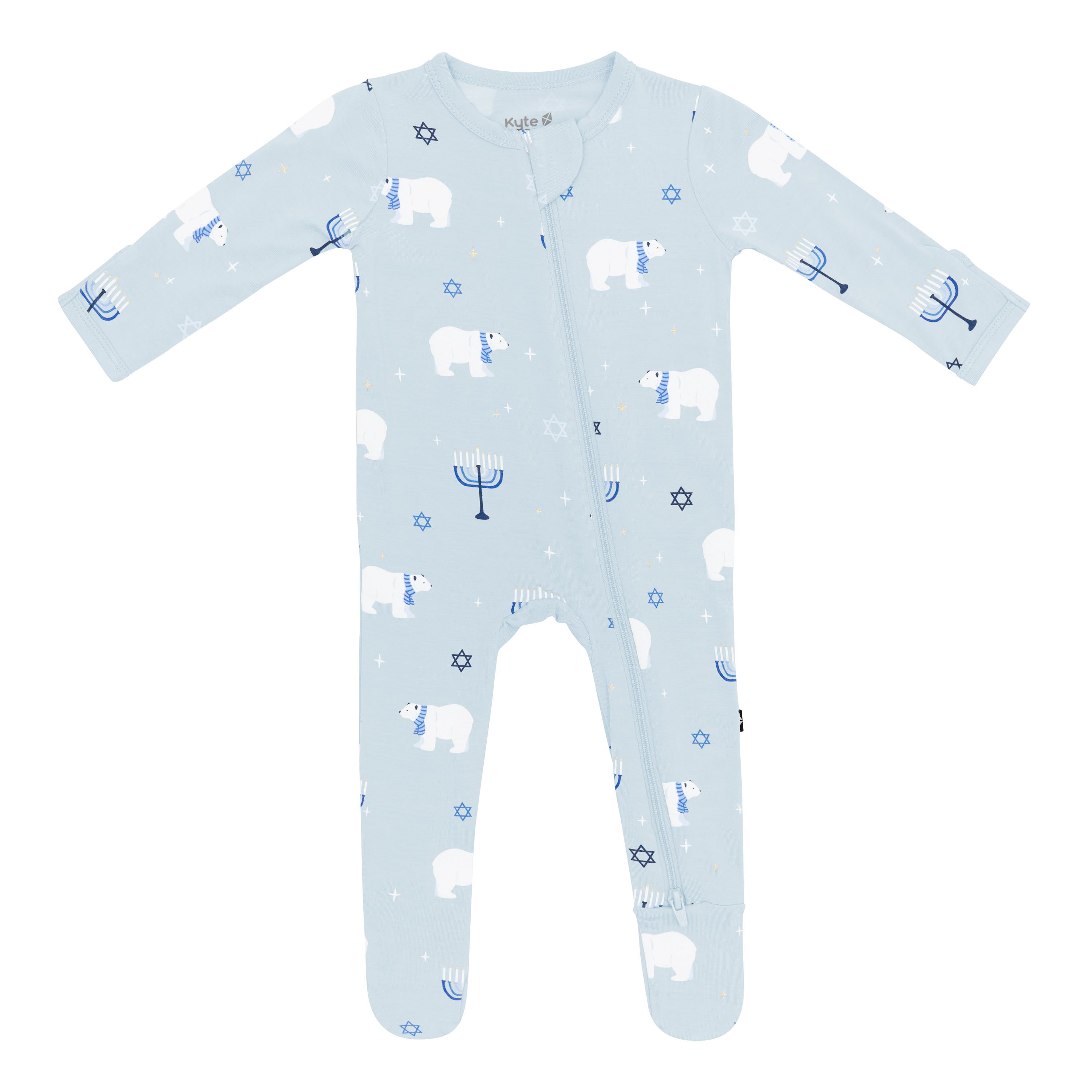 Product photo of the Zippered Footie in Polar Lights