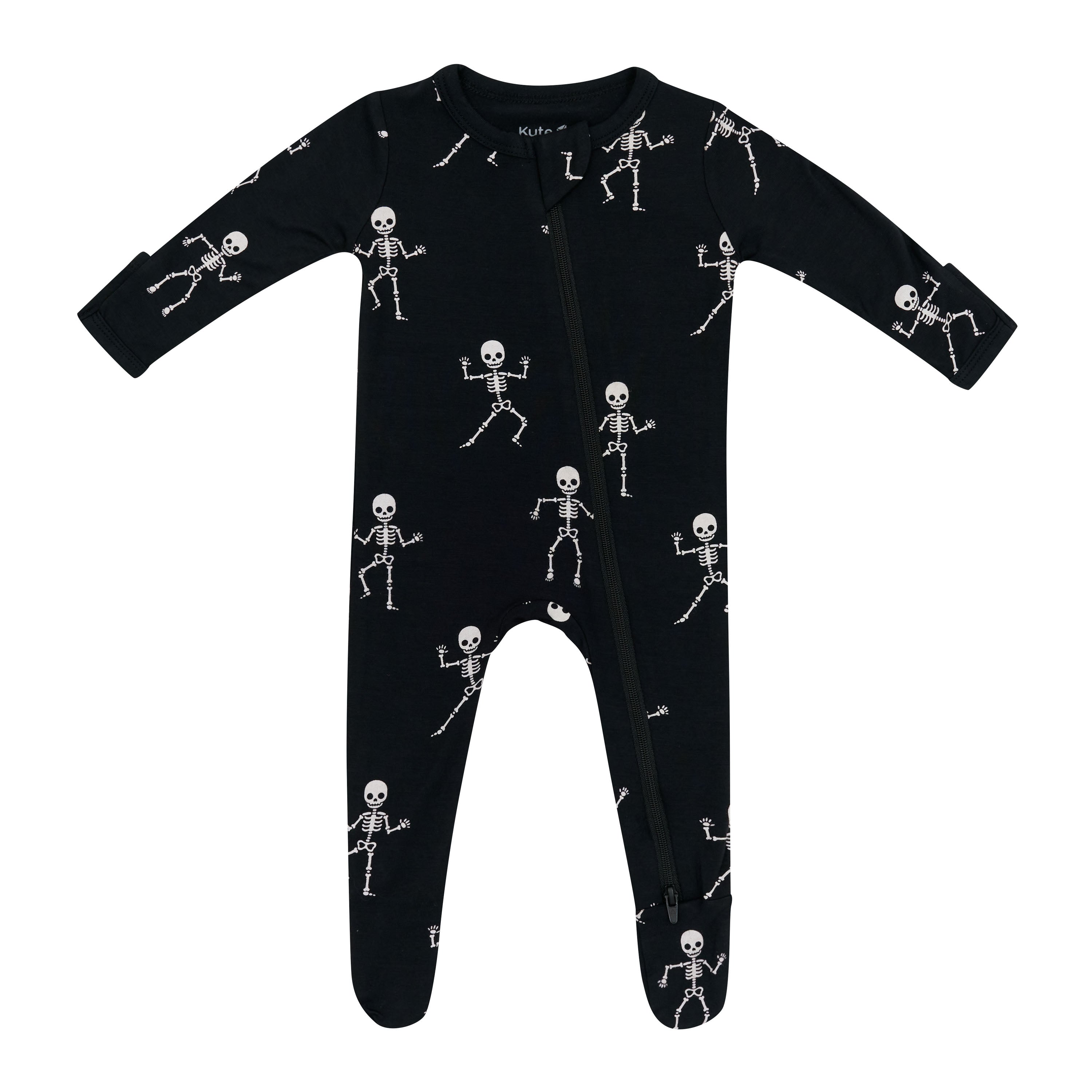 Zippered Footie Halloween pajamas in Skeleton