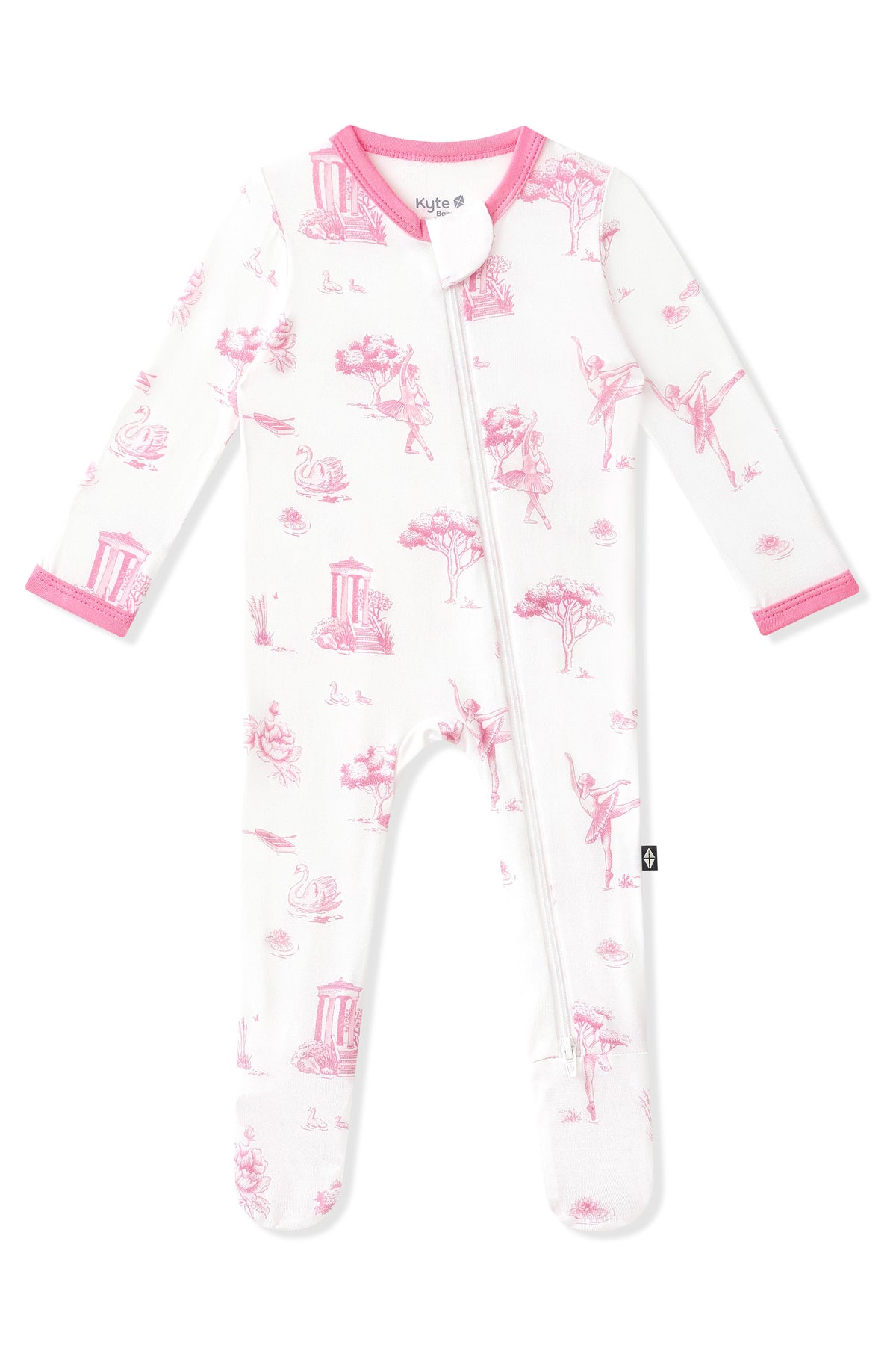 Product photo of the Zippered Footie in Toile Ballet