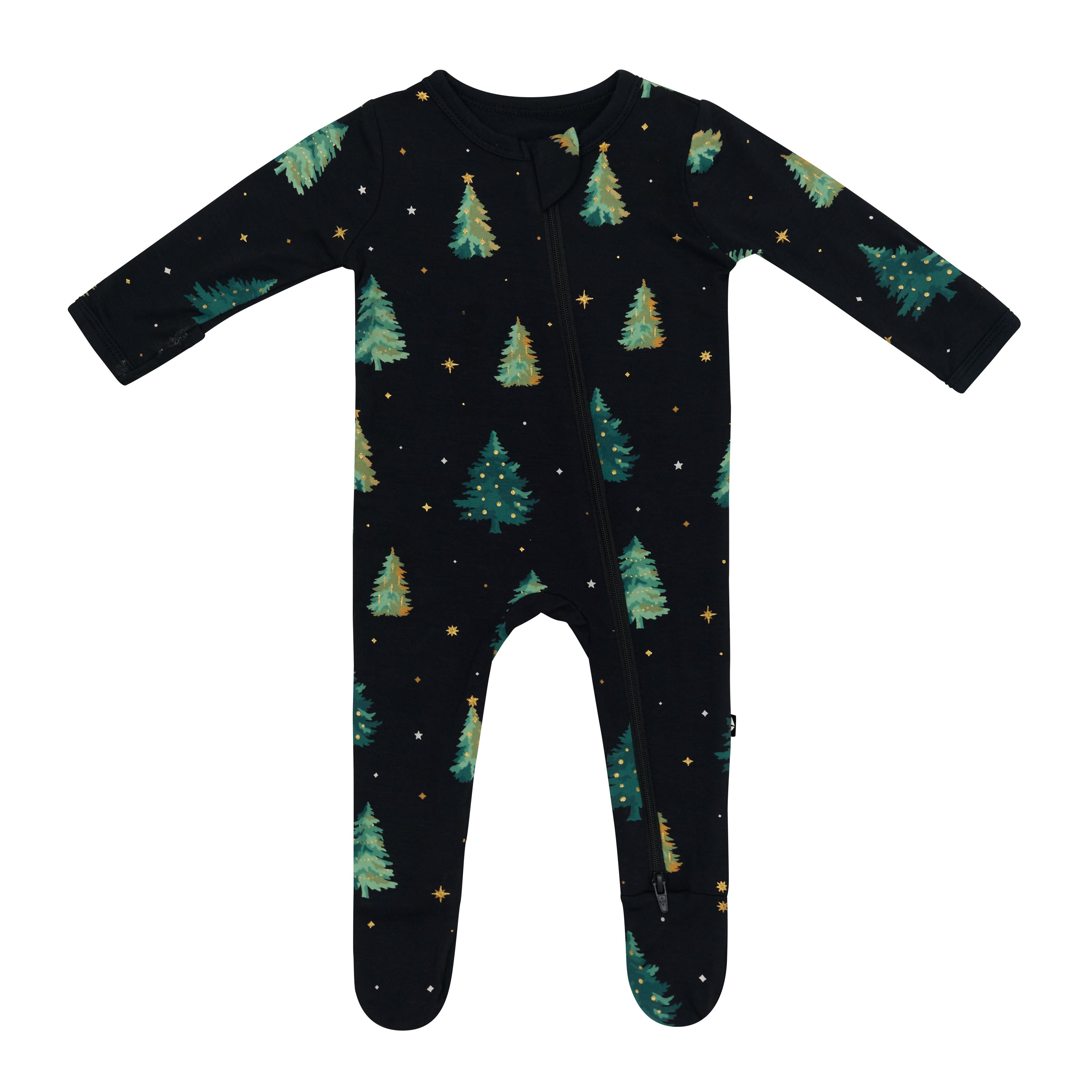 Product photo of the Zippered Footie in Twinkle Tree