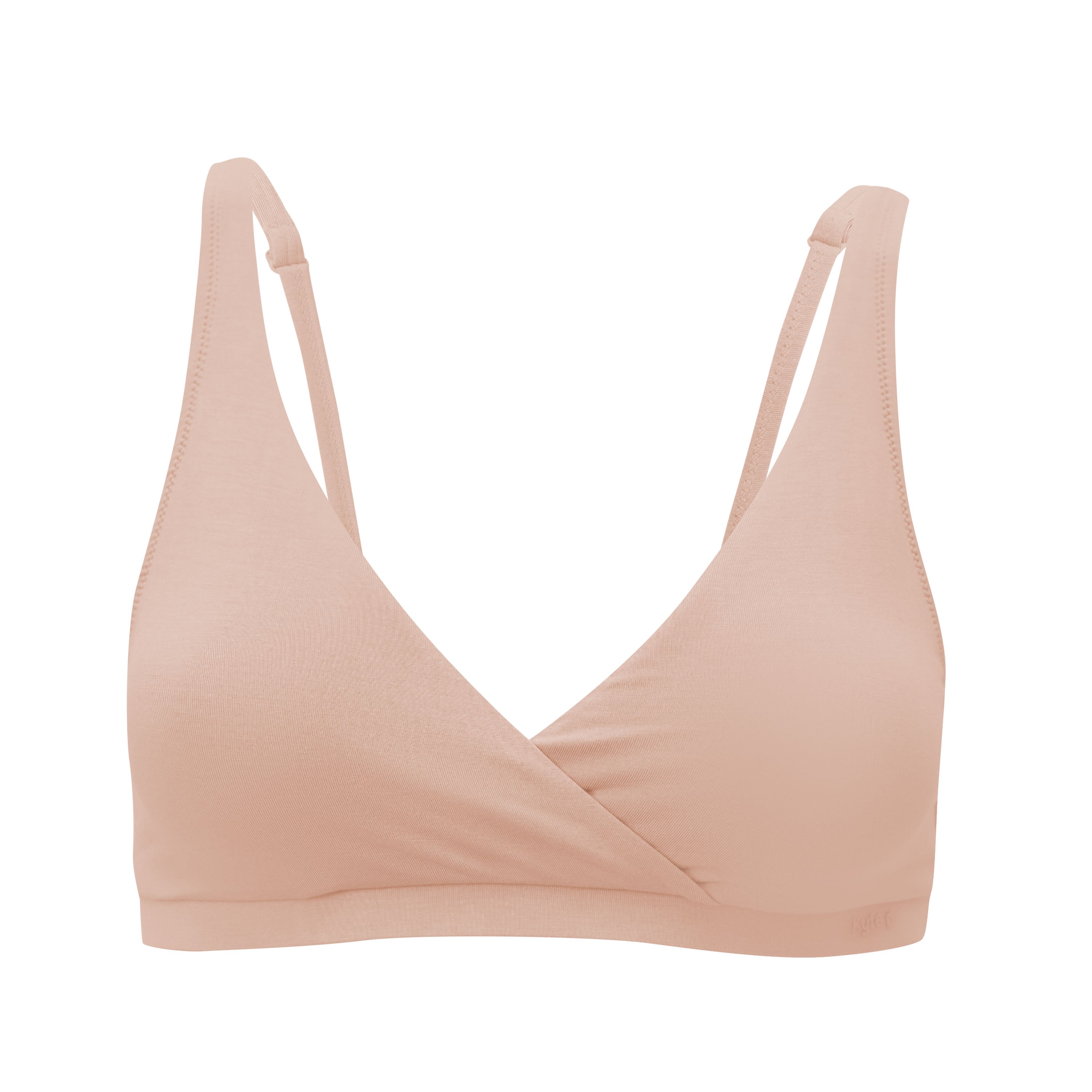 Front view of Women's Cross Front Bralette in Chai