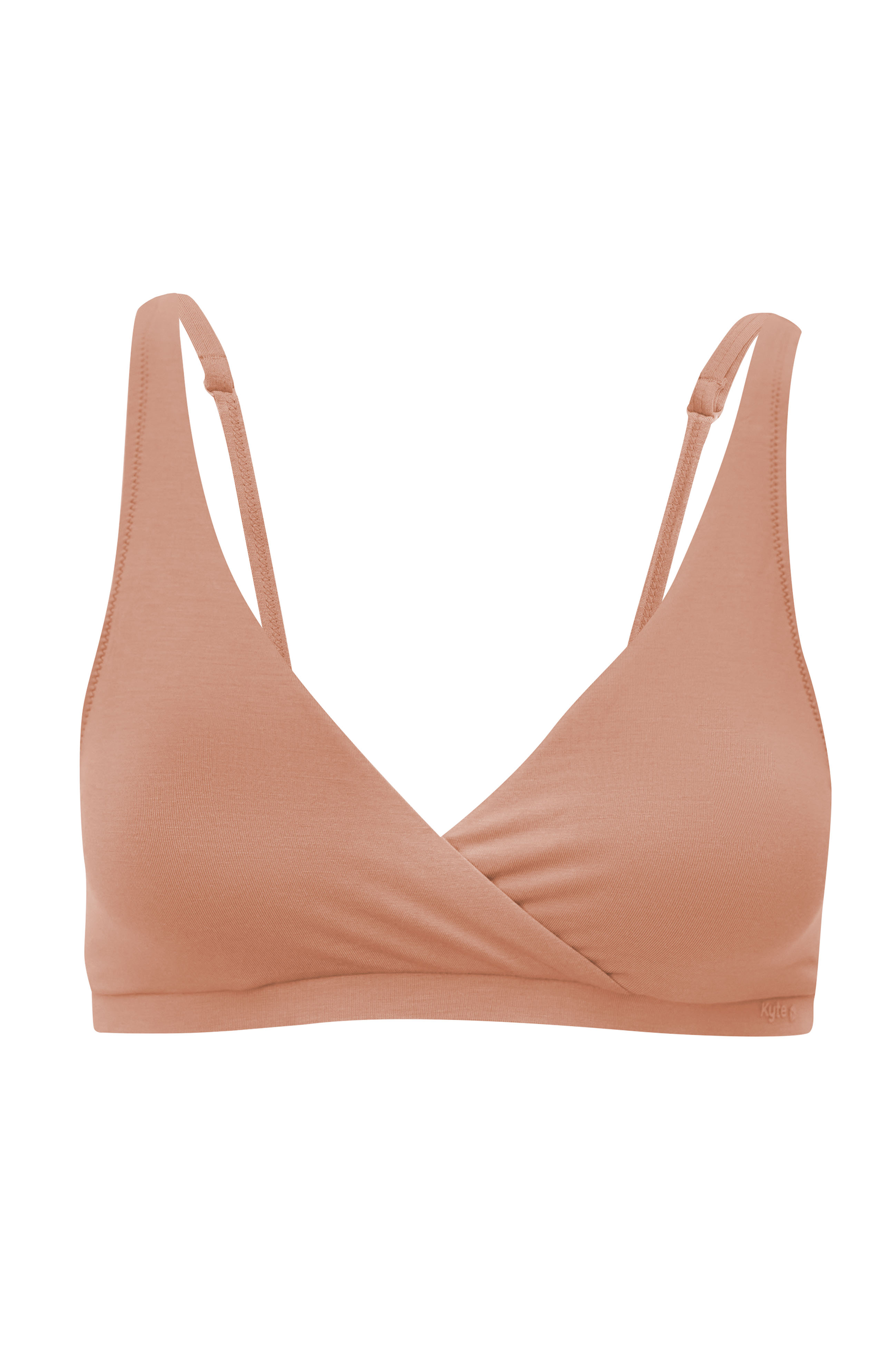 Women's Cross Front Bralette in Latte