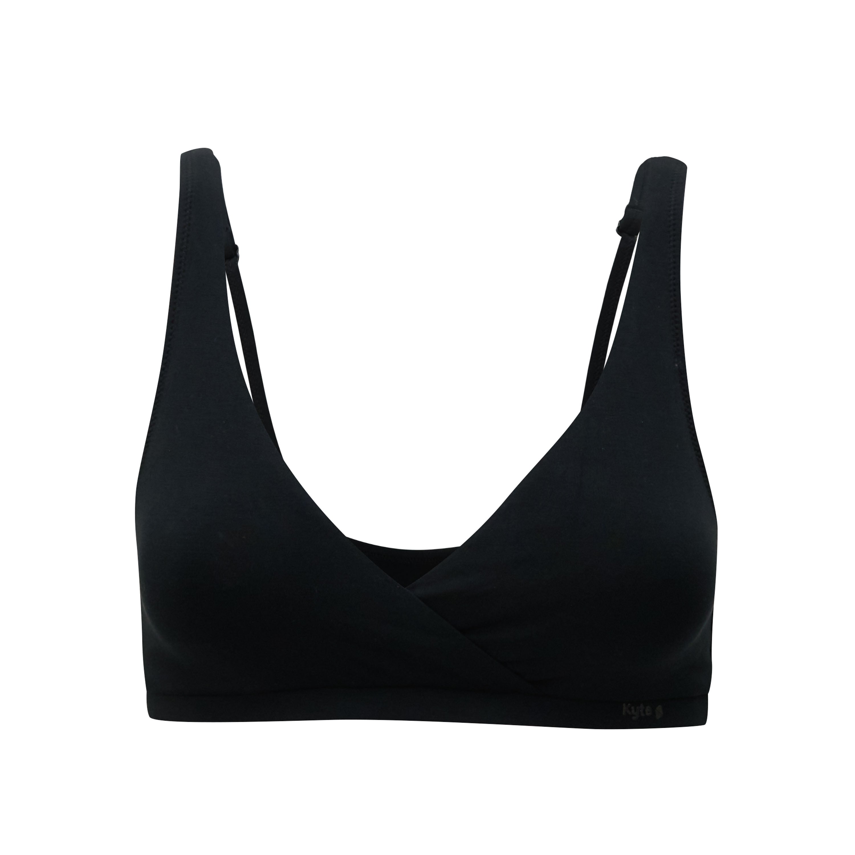 Front view of Women's Cross Front Bralette in Midnight