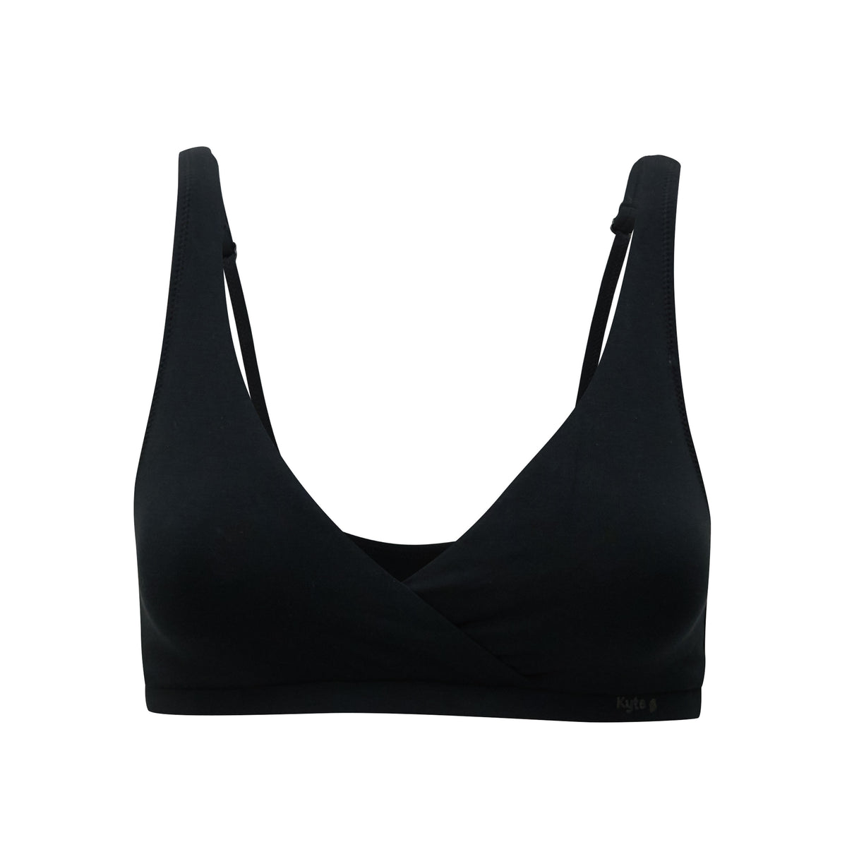 Front view of Women's Cross Front Bralette in Midnight
