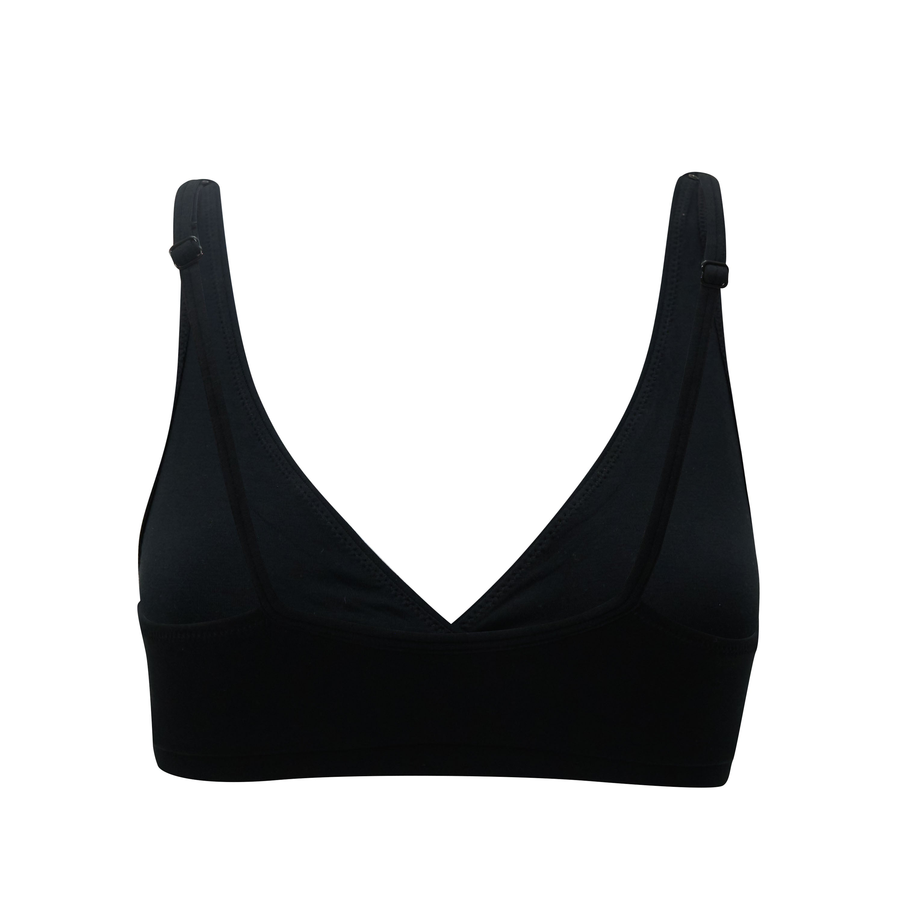 Back view of Women's Cross Front Bralette in Midnight