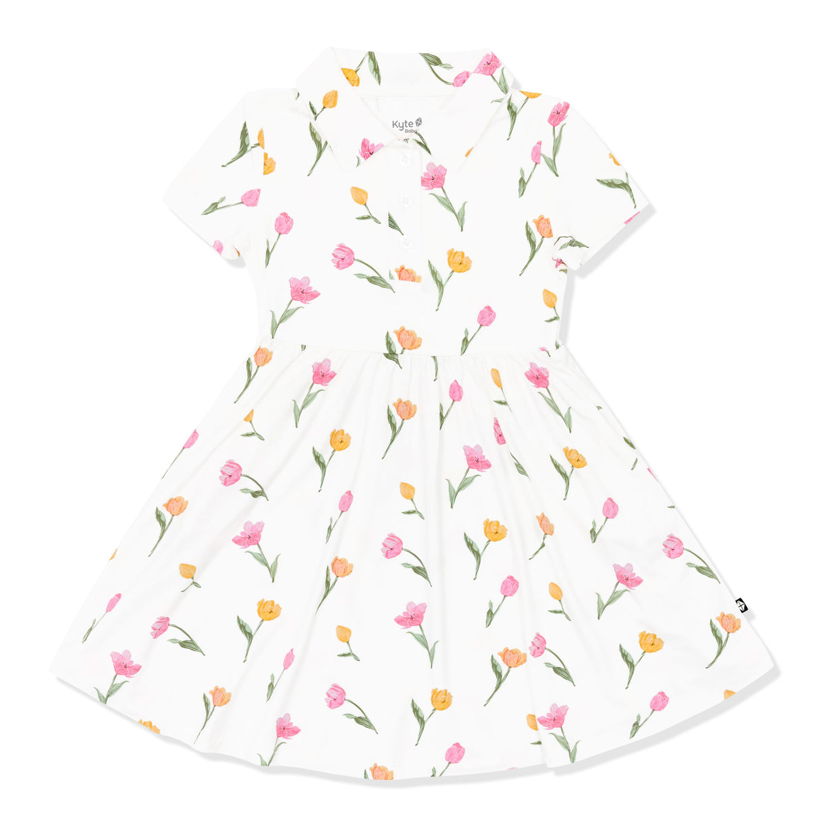 Product photo of the Polo Dress in Tulip shown on a white background