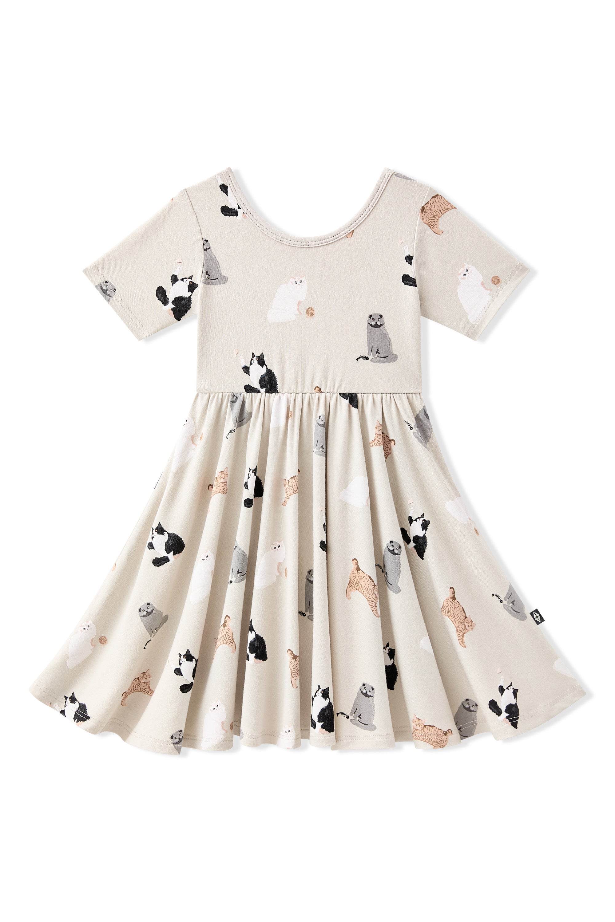Product photo of the Twirl Dress in Fluffy Cat